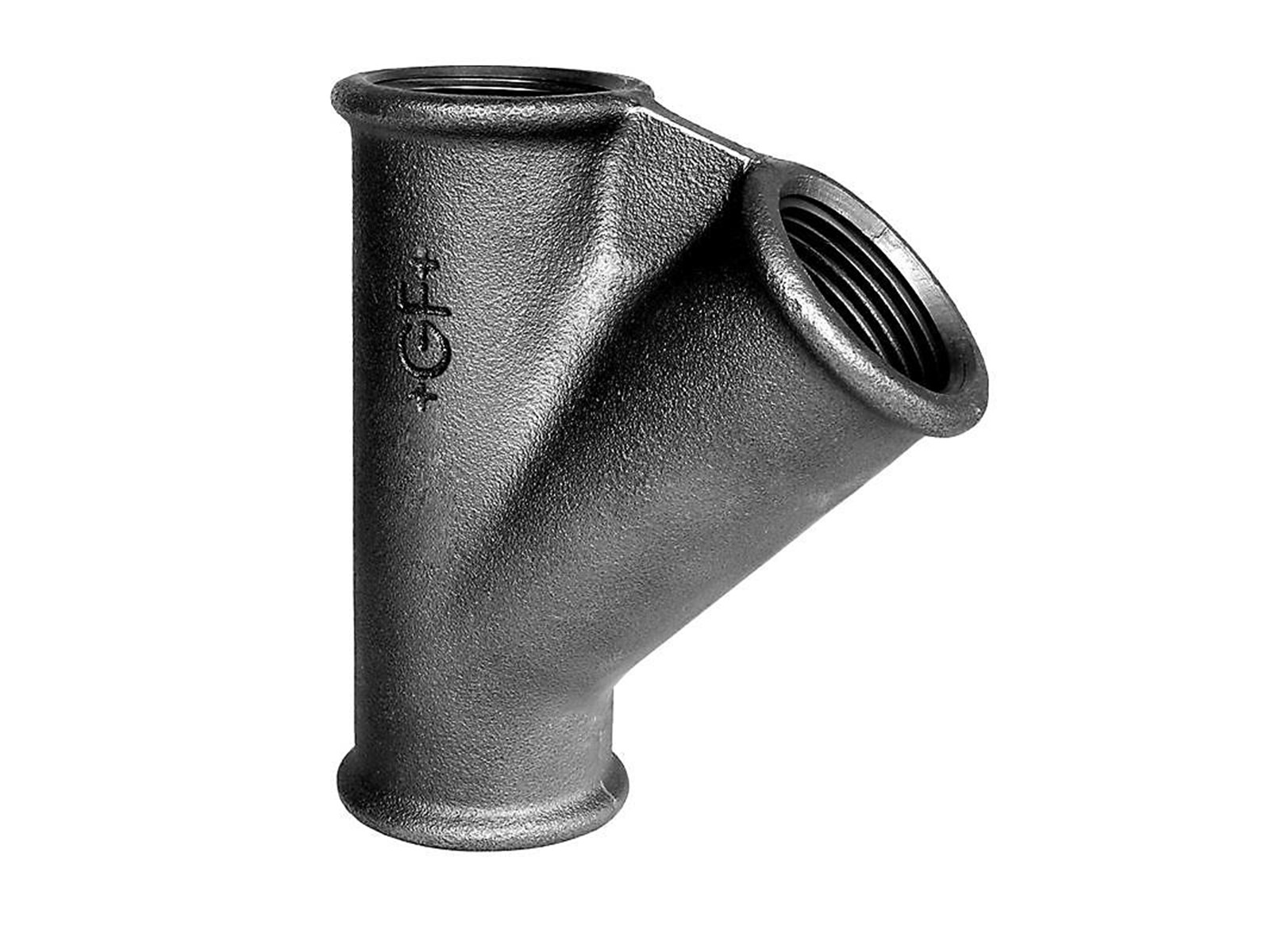+GF+ tee 45° black 1 1/4''