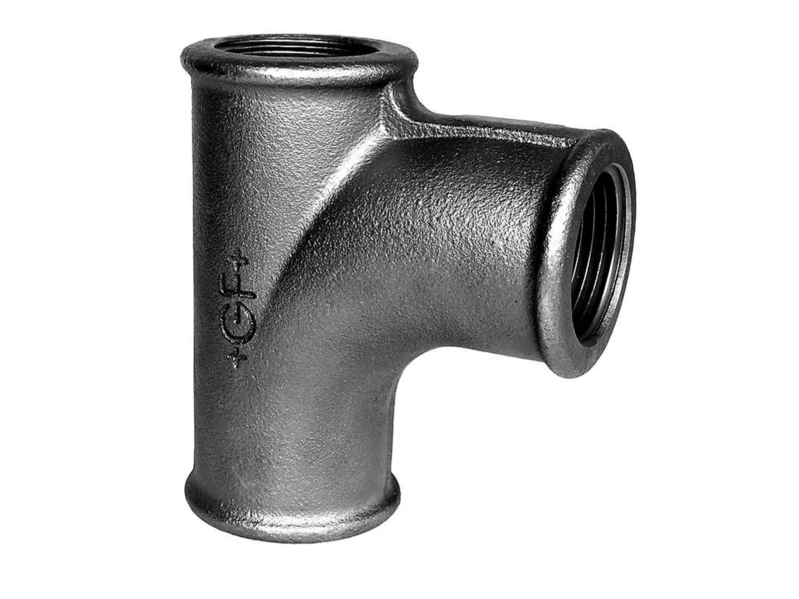 +GF+ flow tee 90° galvanized 2''