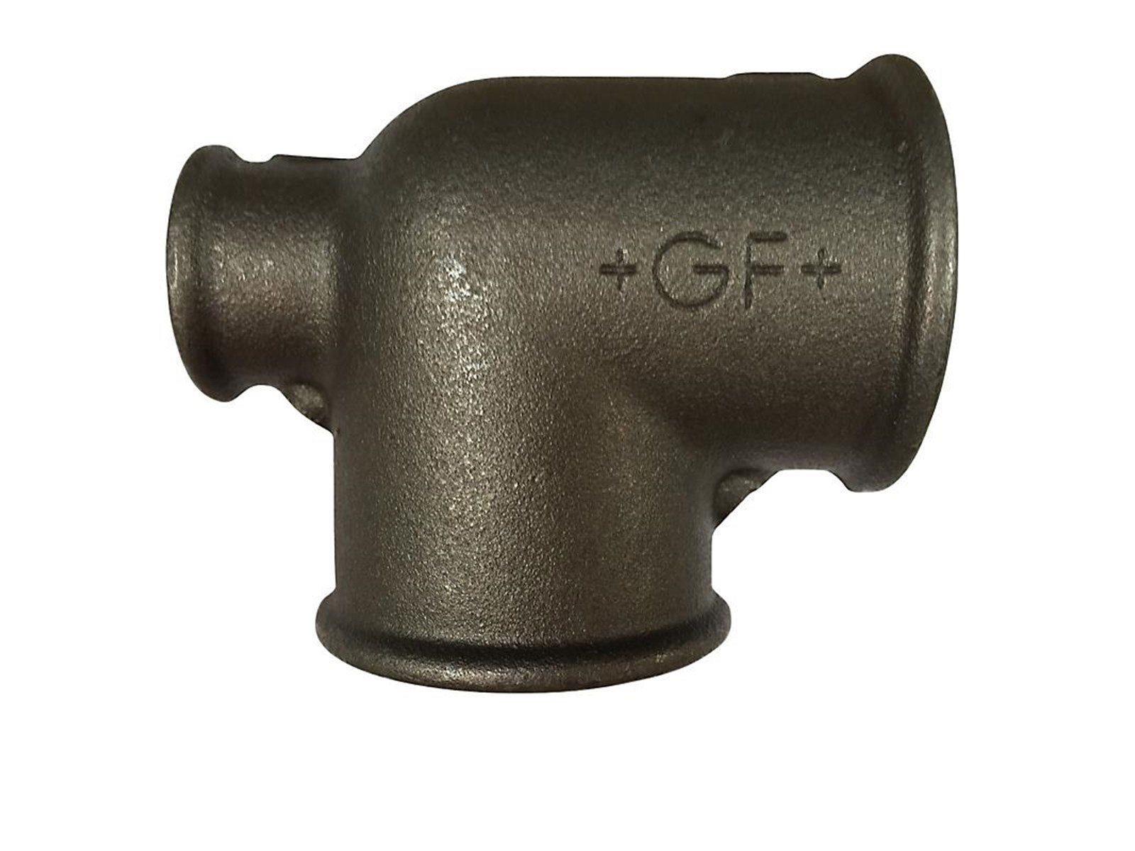 +GF+ tee 90° black reduced 2-2-1''
