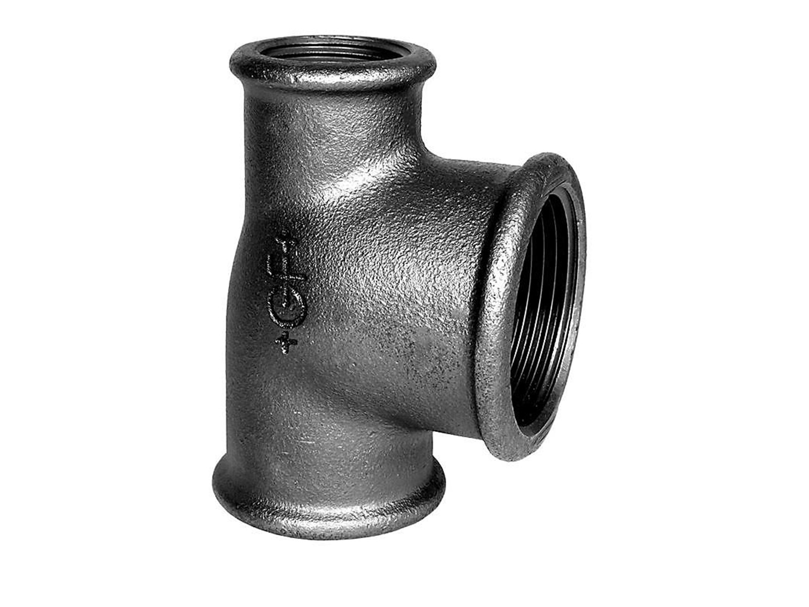 +GF+ tee 90° black reduced 2-1-1 1/2''