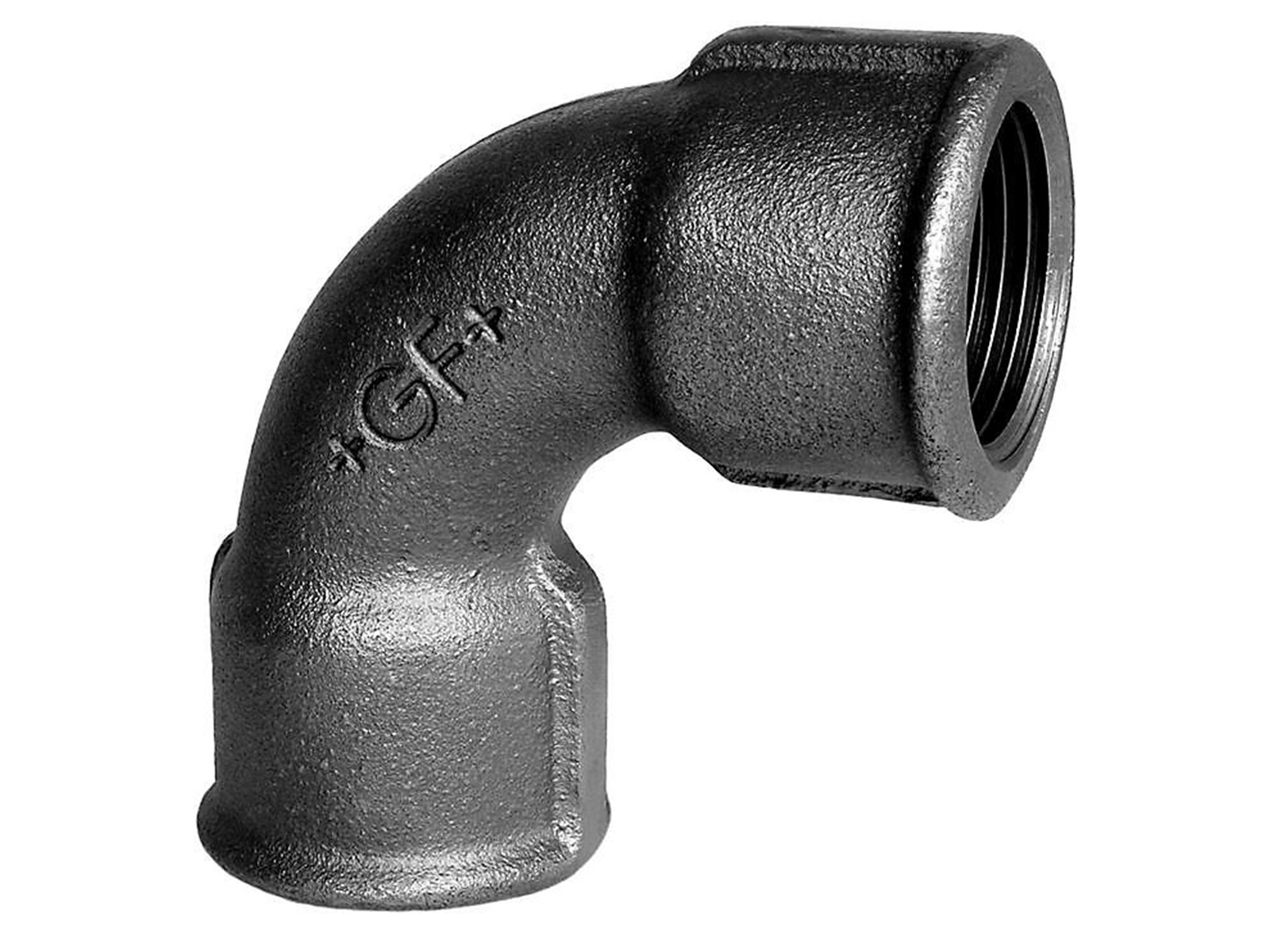 +GF+ short bend 90° black 3/8'' socket-socket