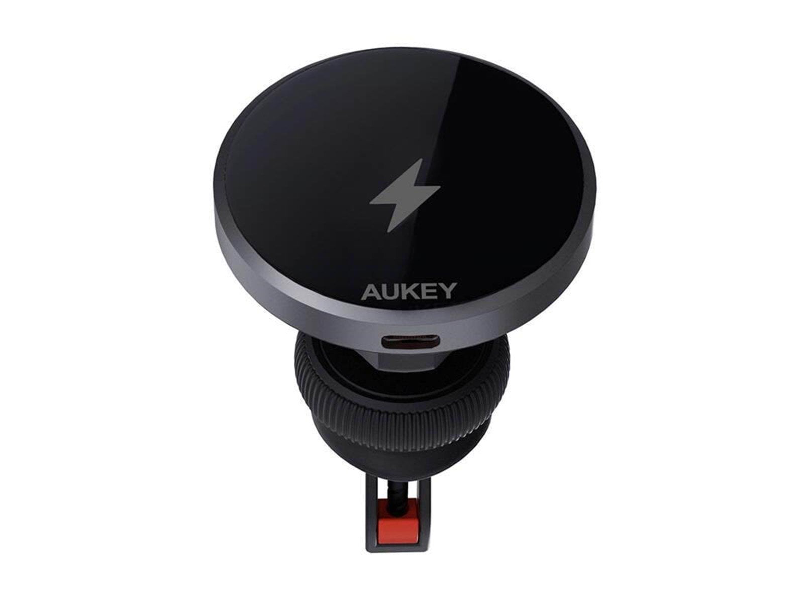 Aukey Car Phone Holder HD-MC13 with charger 15W Qi2 (black)