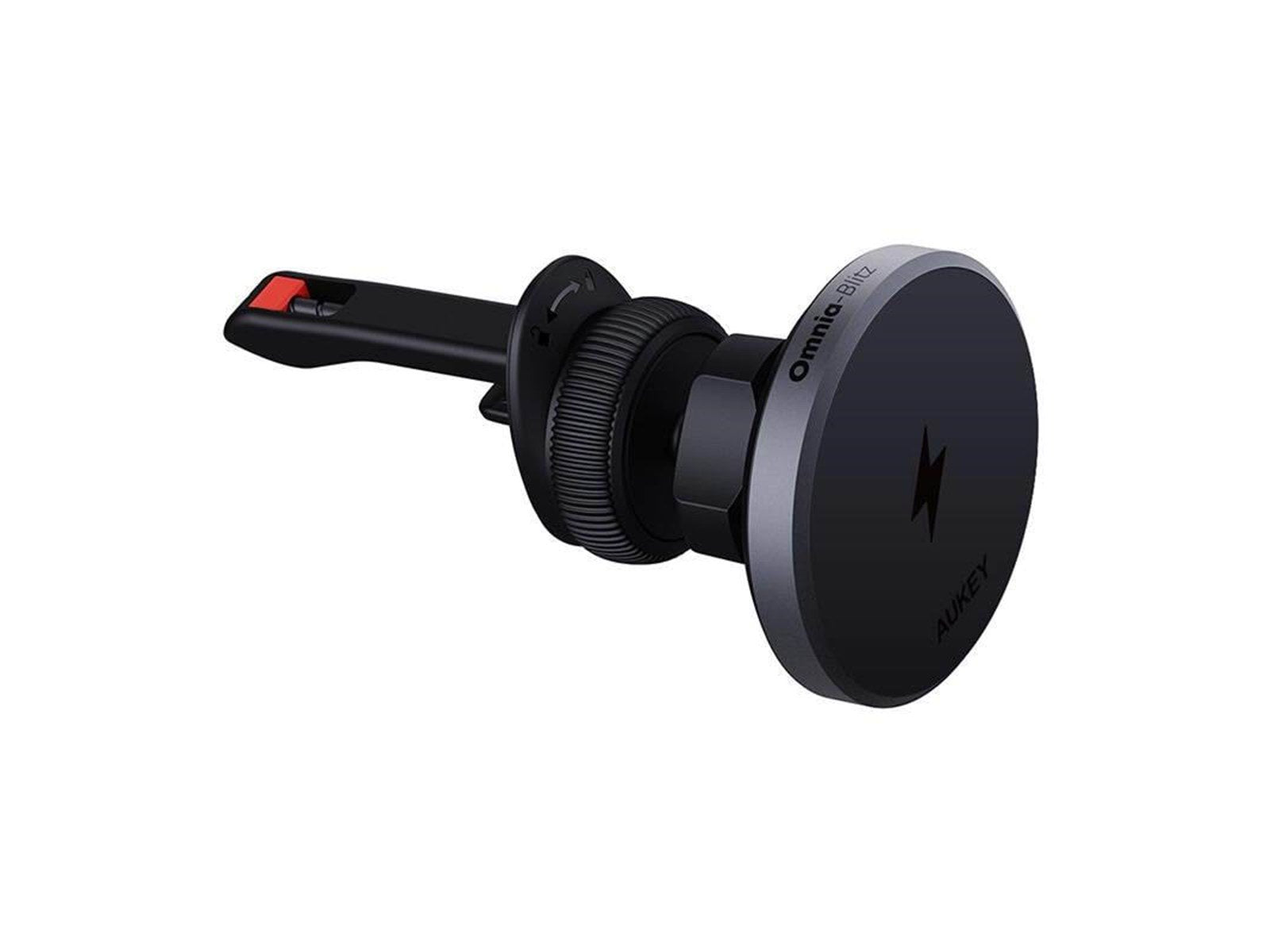 Aukey Car Phone Holder HD-MC13 with charger 15W Qi2 (black)