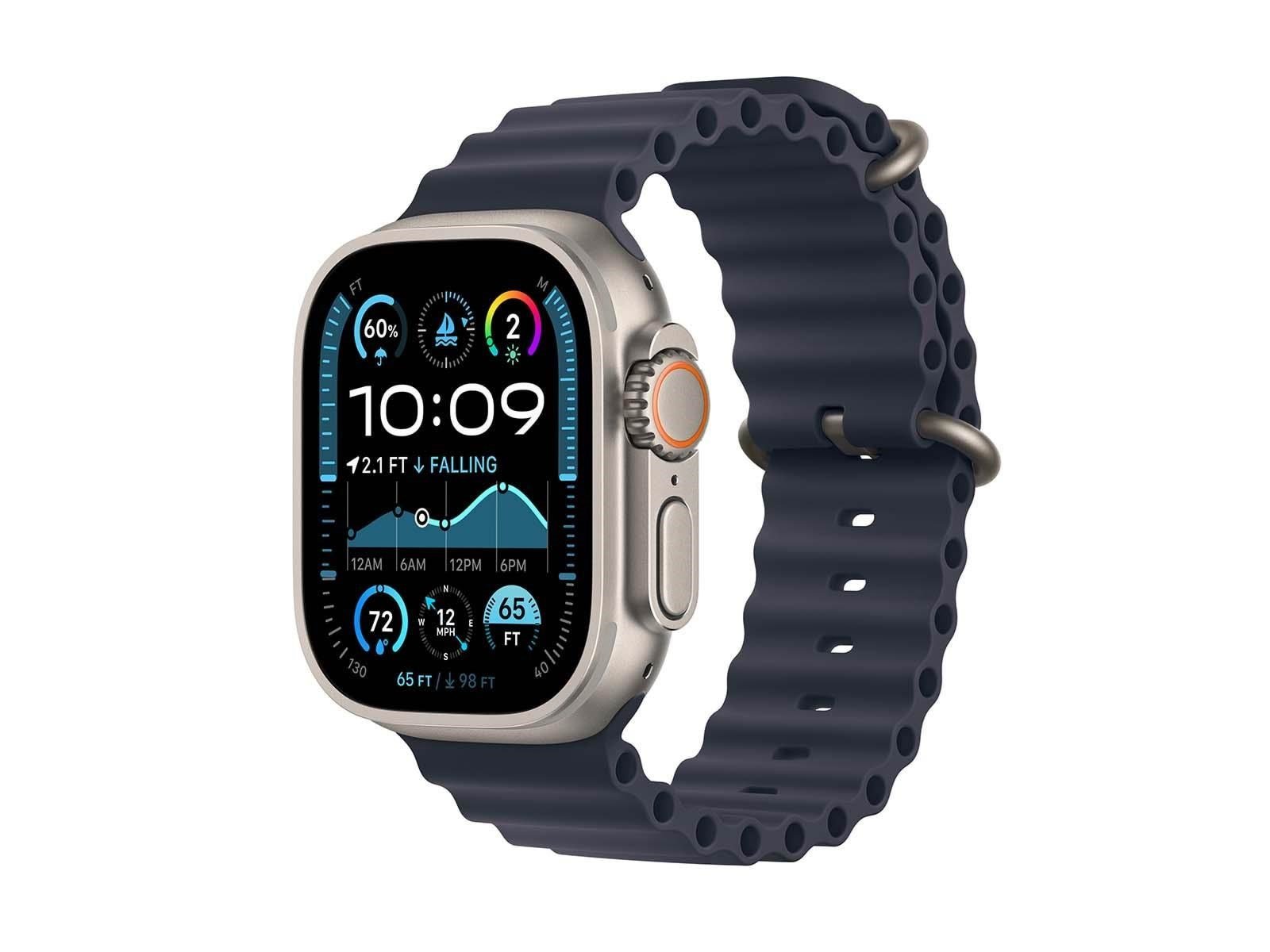 Apple Watch Ultra 2 GPS + Cellular 49mm - Titanium Case with Navy Ocean Band