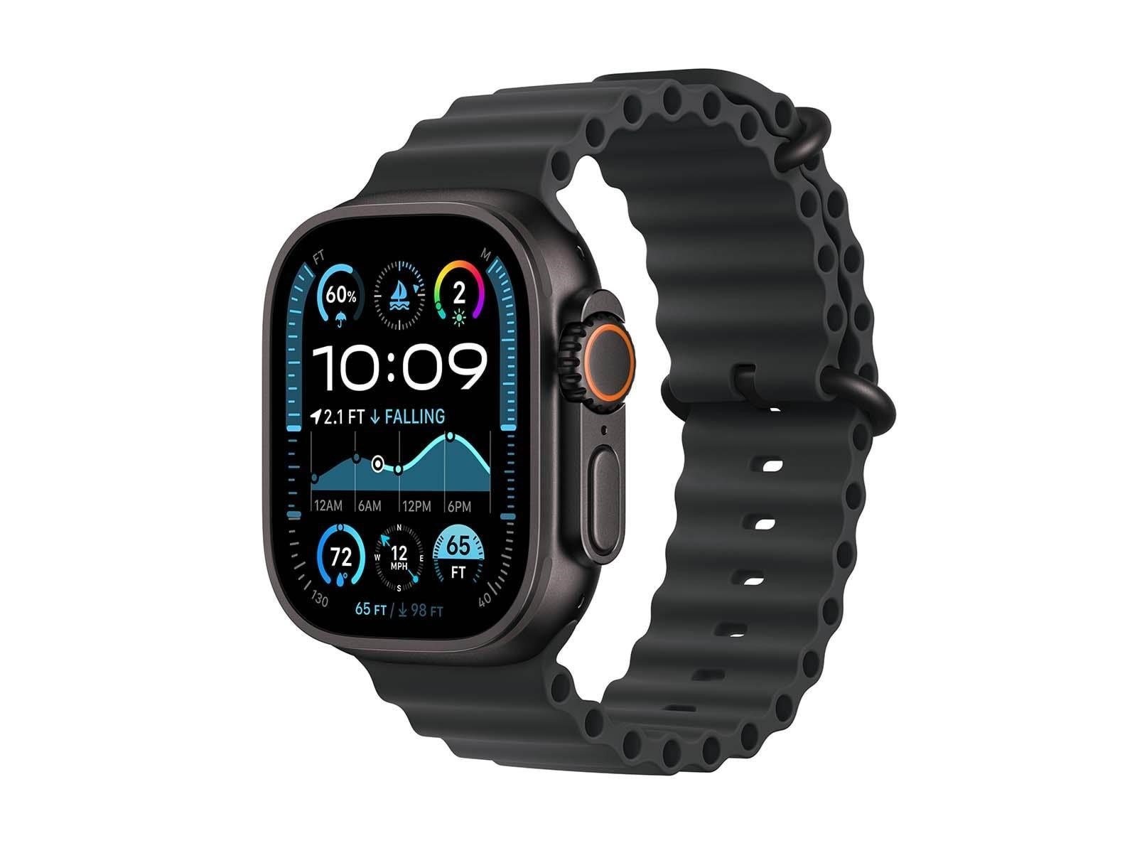 Apple Watch Ultra 2 GPS + Cellular 49mm - Black Titanium Case with Black Ocean Band