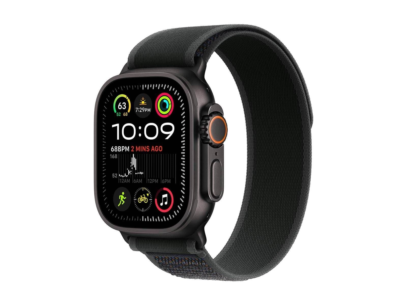 Apple Watch Ultra 2 GPS + Cellular 49mm - Black Titanium Case with Black Trail Loop - M/L