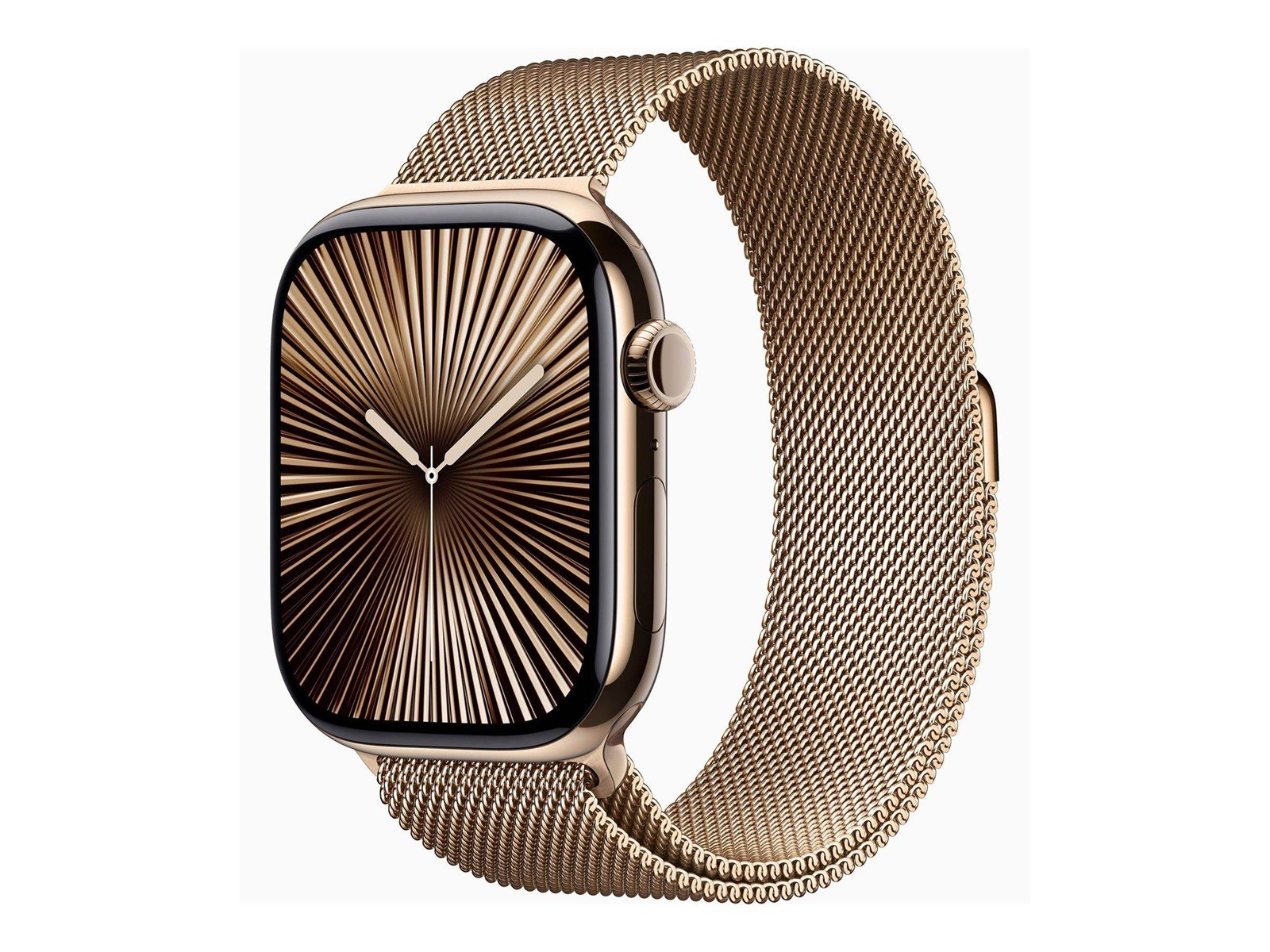 Apple Watch Series 10 GPS + Cellular 46mm - Gold Titanium Case with Gold Milanese Loop - S/M