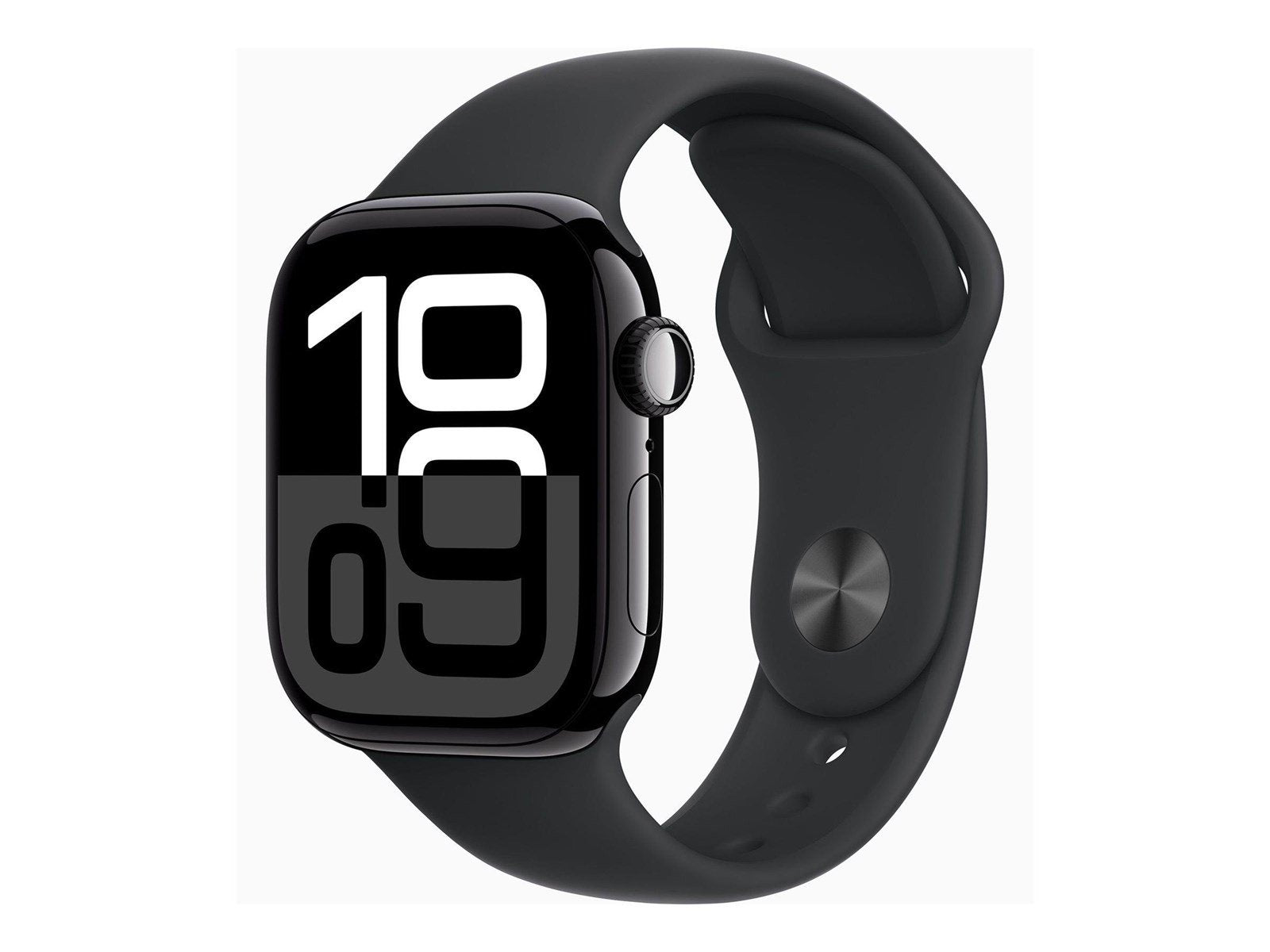 Apple Watch Series 10 GPS 42mm - Jet Black Aluminium Case with Black Sport Band - M/L