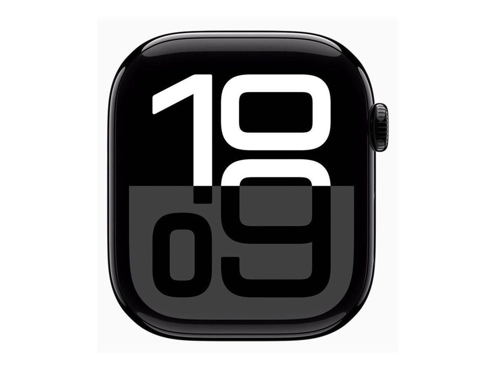 Apple Watch Series 10 GPS - 42mm - Aluminium Diamantschwarz - Sport Loop Tinte