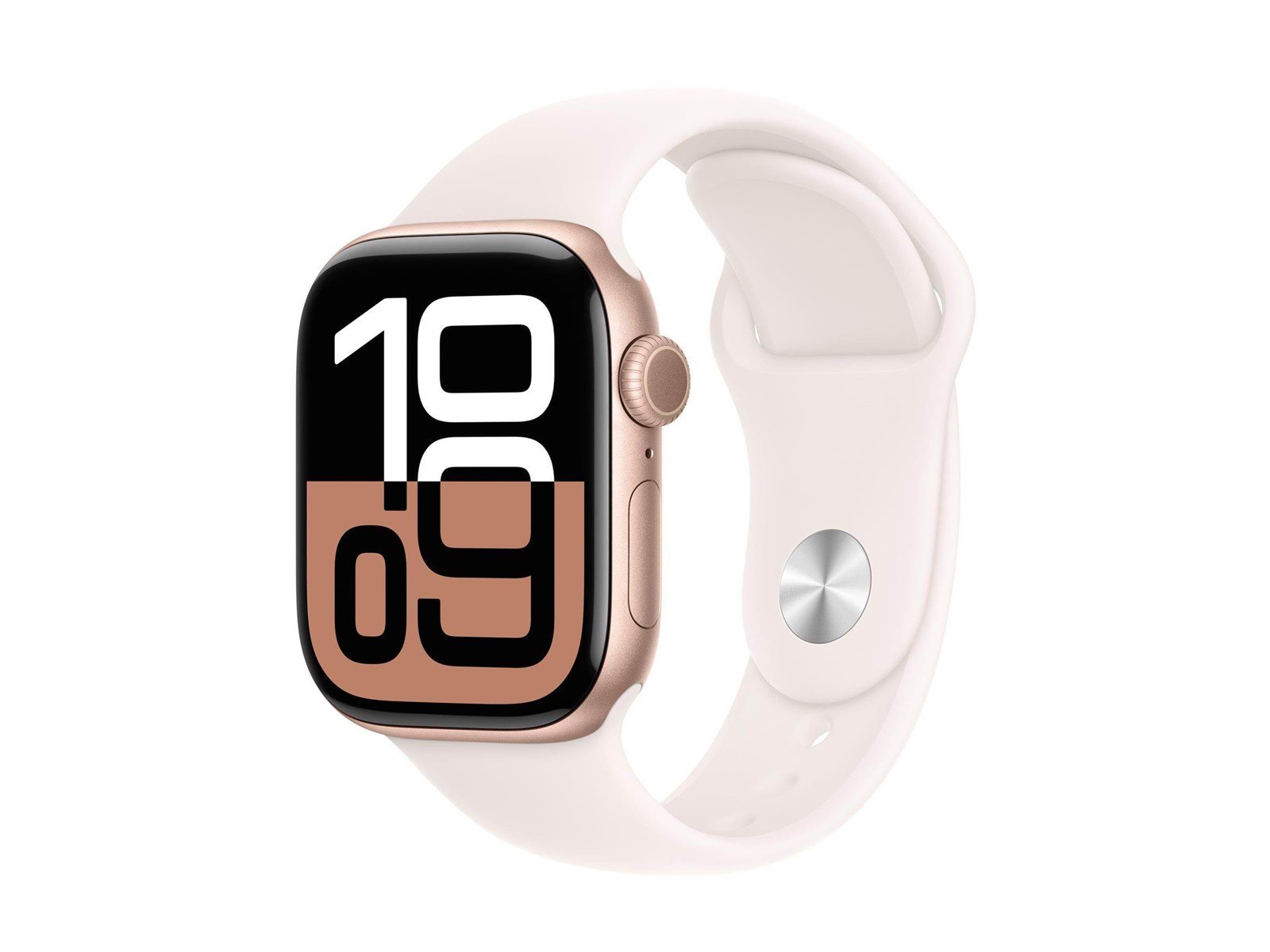 Apple Watch Series 10 GPS 42mm - Rose Gold Aluminium Case with Light Blush Sport Band - S/M