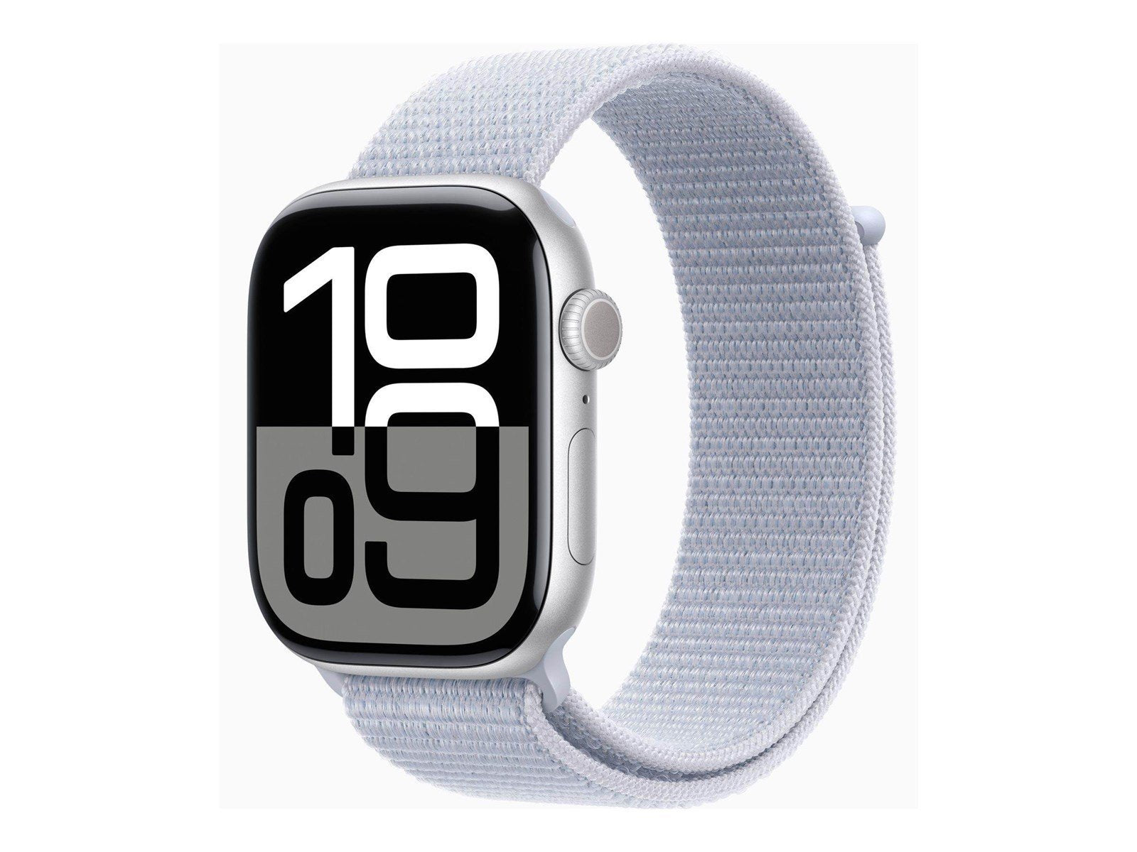 Apple Watch Series 10 GPS - 46mm - Aluminium Silber - Sport Loop Blaue Wolke