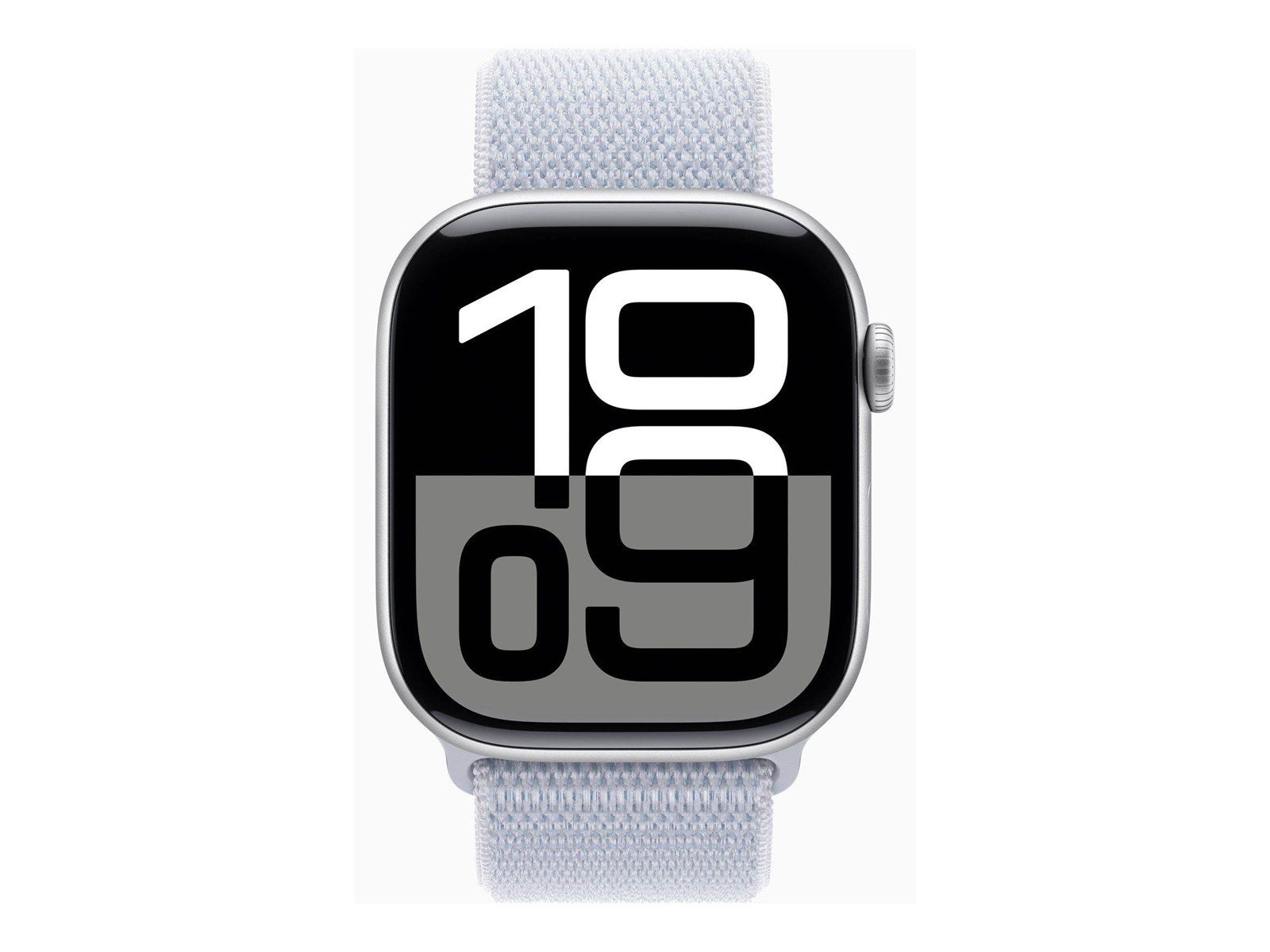 Apple Watch Series 10 GPS - 46mm - Aluminium Silber - Sport Loop Blaue Wolke