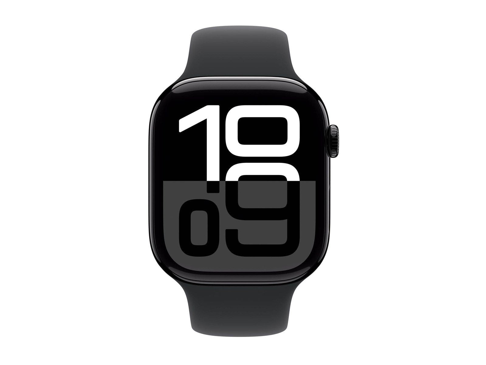 Apple Watch Series 10 GPS 46mm - Jet Black Aluminium Case with Black Sport Band - S/M