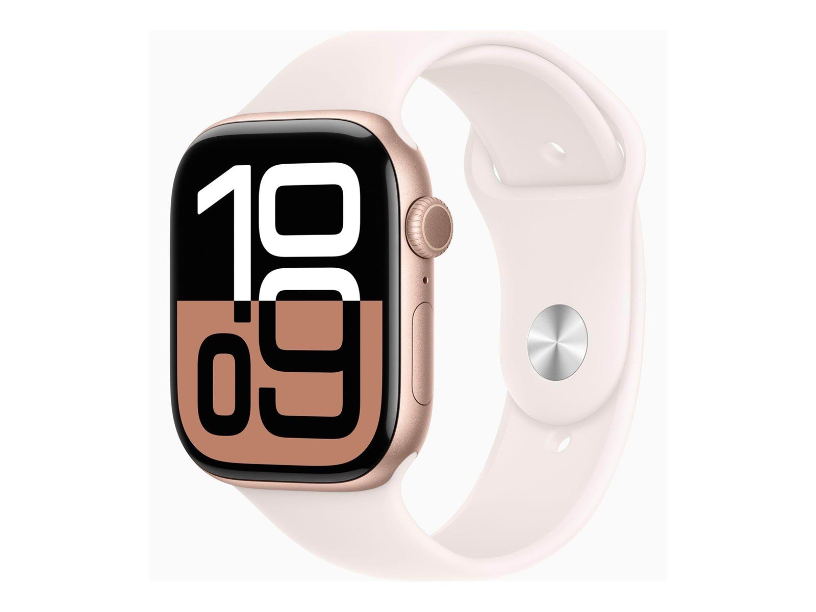 Apple Watch Series 10 GPS 46mm - Rose Gold Aluminium Case with Light Blush Sport Band - M/L
