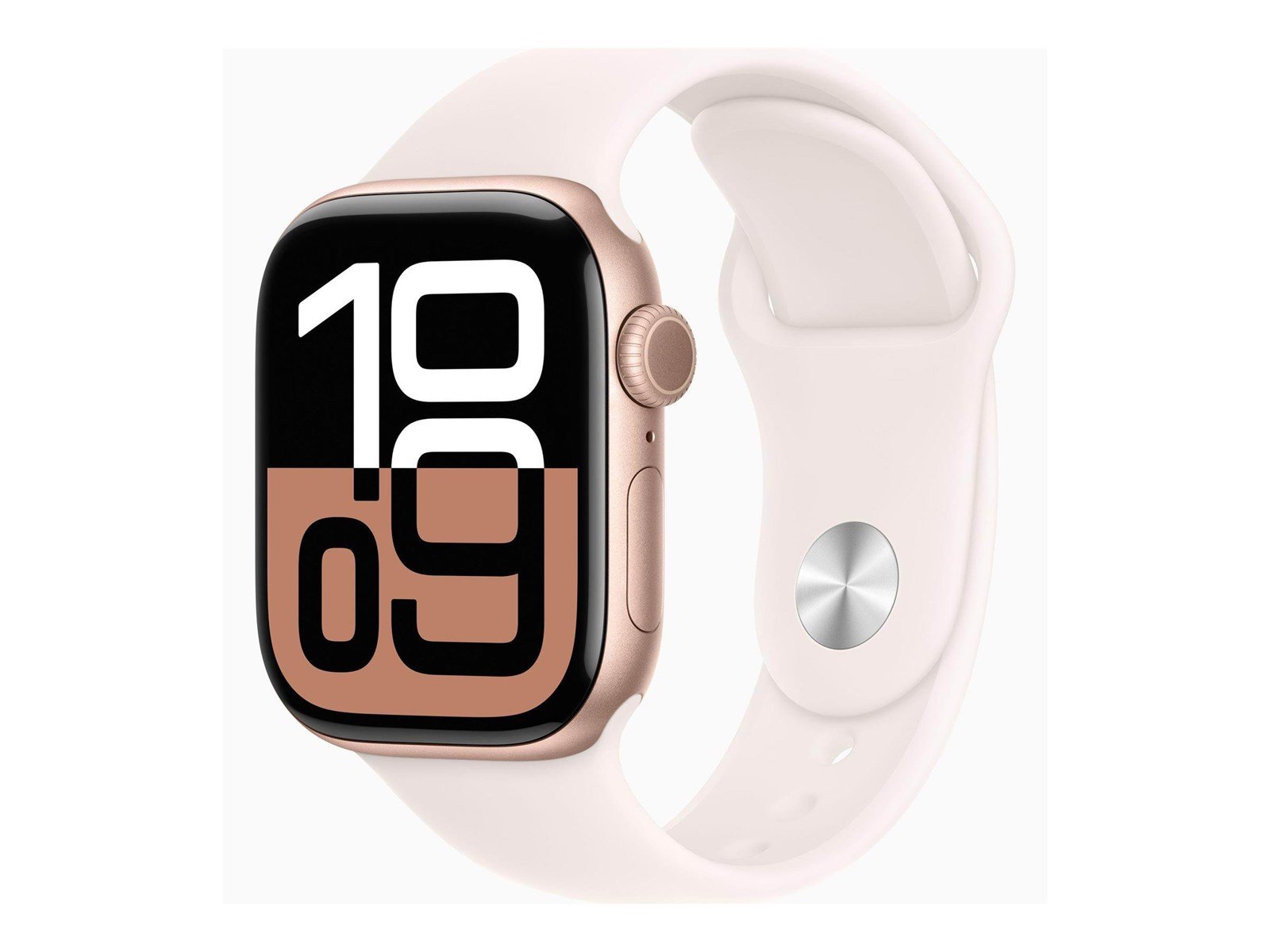 Apple Watch Series 10 GPS + Cellular 42mm - Rose Gold Aluminium Case with Light Blush Sport Band - S/M