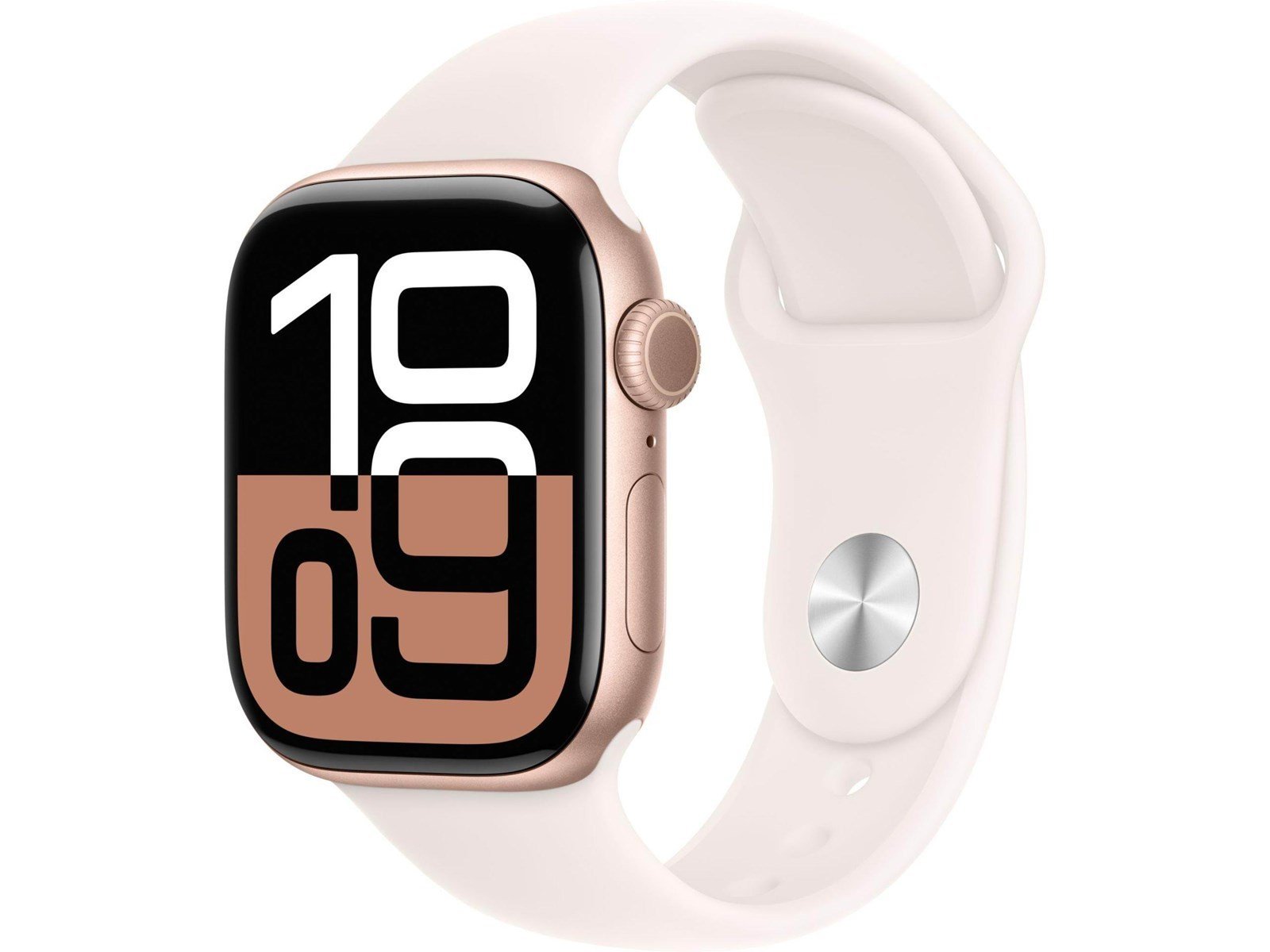 Apple Watch Series 10 GPS + Cellular 42mm - Rose Gold Aluminium Case with Light Blush Sport Band - M/L