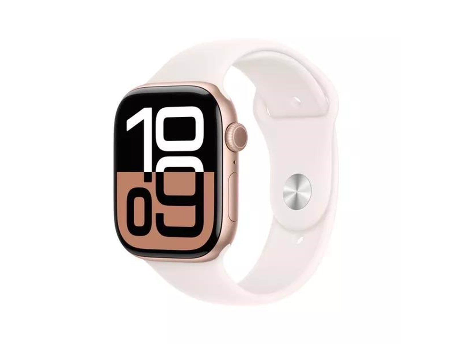 Apple Watch Series 10 GPS + Cellular 46mm - Rose Gold Aluminium Case with Light Blush Sport Band - S/M