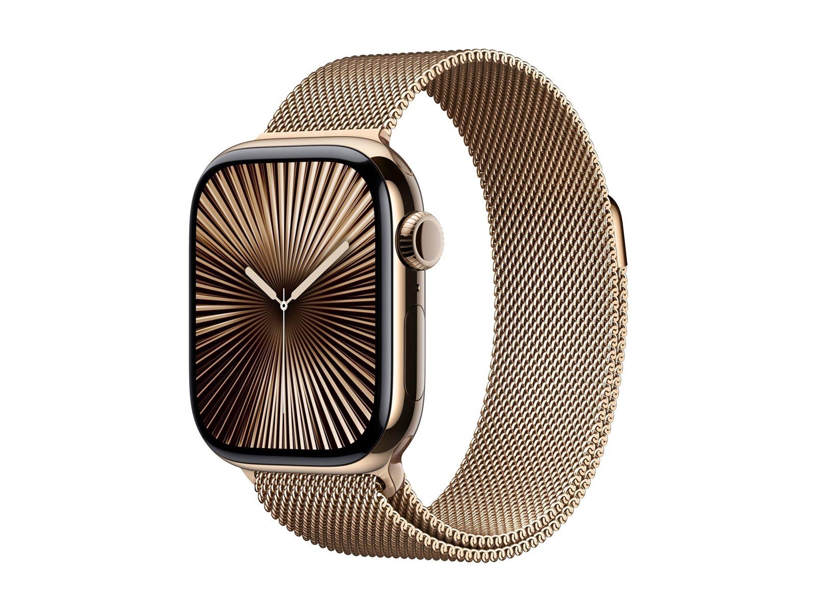Apple Watch Series 10 GPS + Cellular 42mm - Gold Titanium Case with Gold Milanese Loop