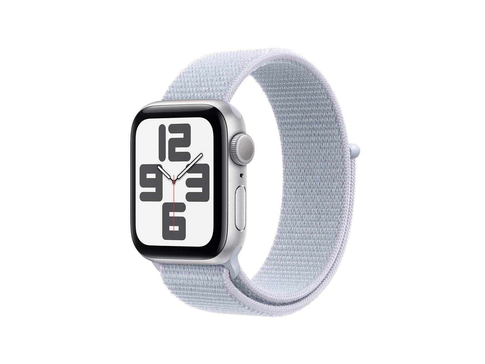 Apple Watch SE GPS 44mm - Silver Aluminium Case with Blue Cloud Sport Loop