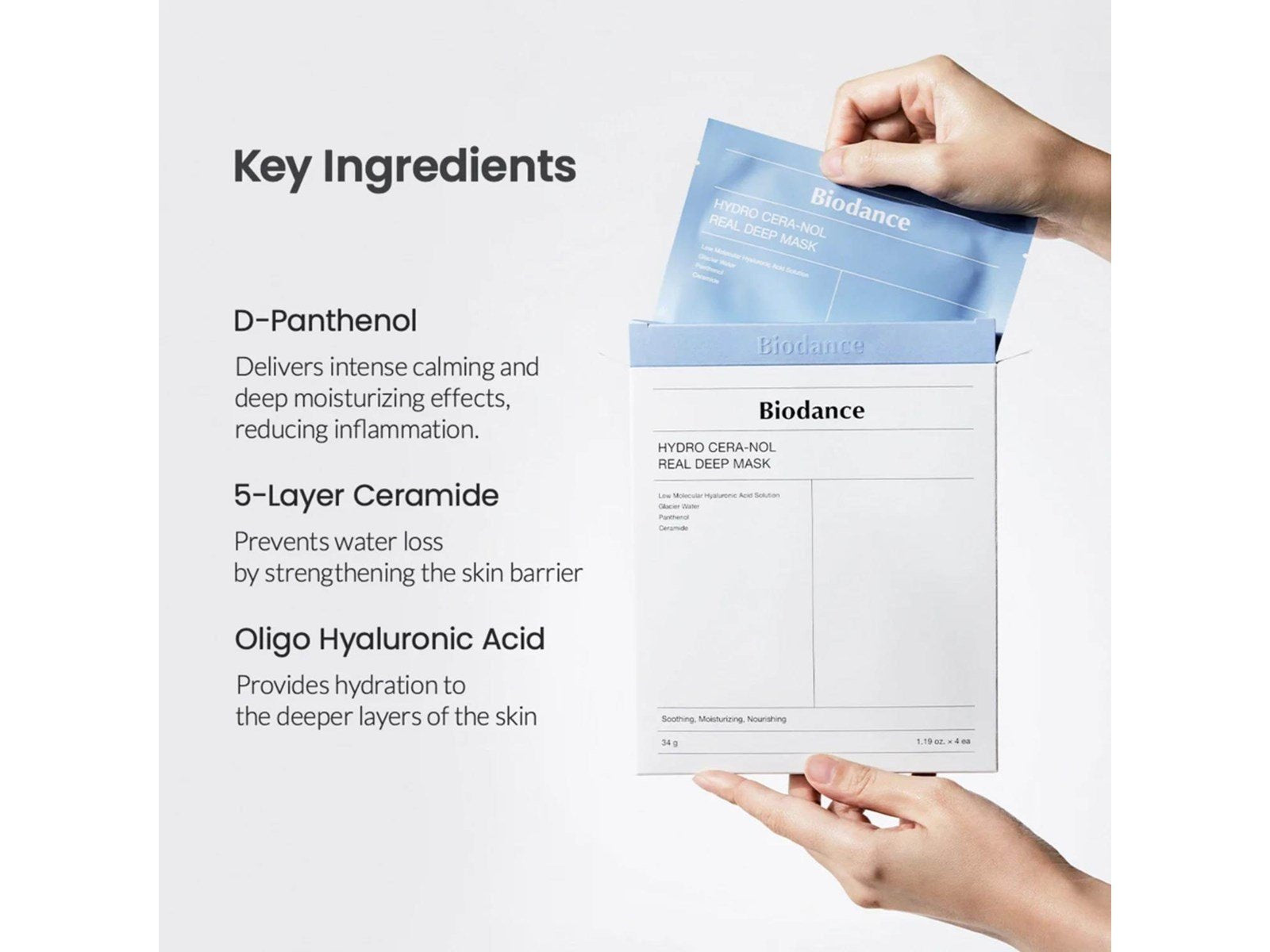 BIODANCE Hydro Cera-nol Real Deep Mask 4 pcs