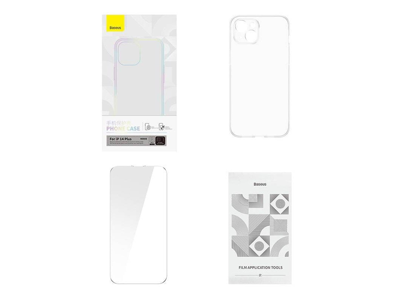 Baseus Crystal Series Magnetic Case for iPhone 14 Plus + tempered glass