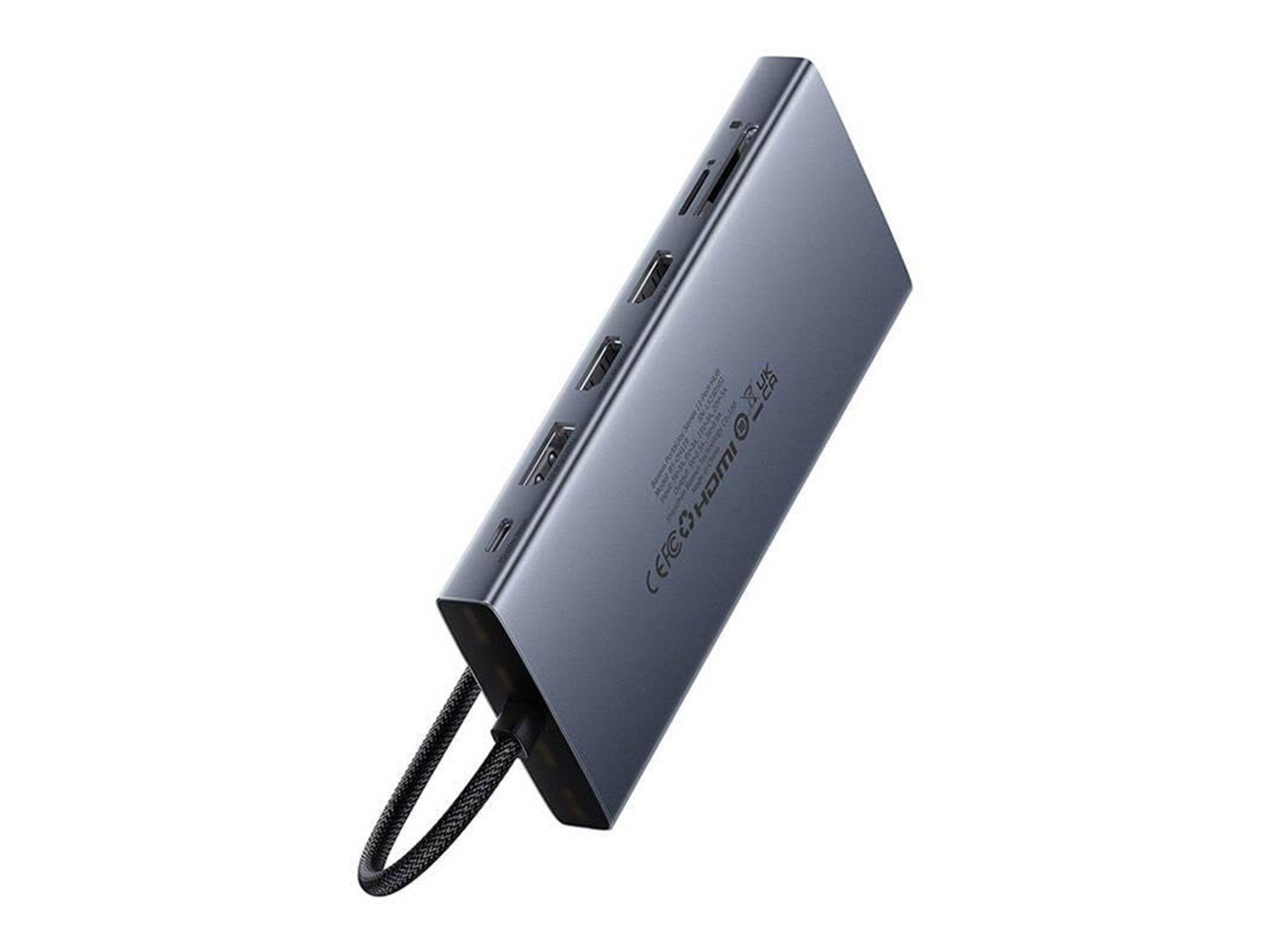 Baseus PortalJoy 13-in-1 Hub USB-C to HDMI+DP+VGA+C+USB+PD+RJ45+SD/TF+3.5mm (gray)