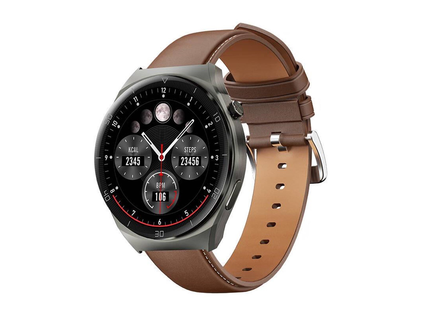 Aukey SW-2U SmartWatch 2 Ultra - Dark Brown Leather