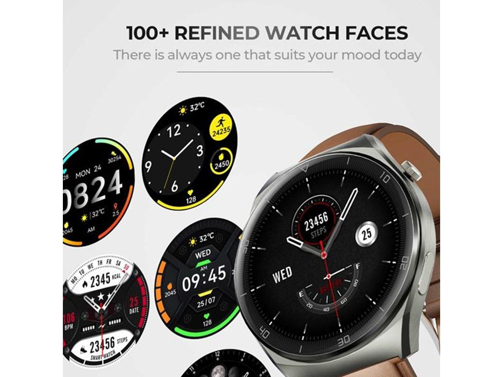 Aukey SW-2U SmartWatch 2 Ultra - Dark Brown Leather