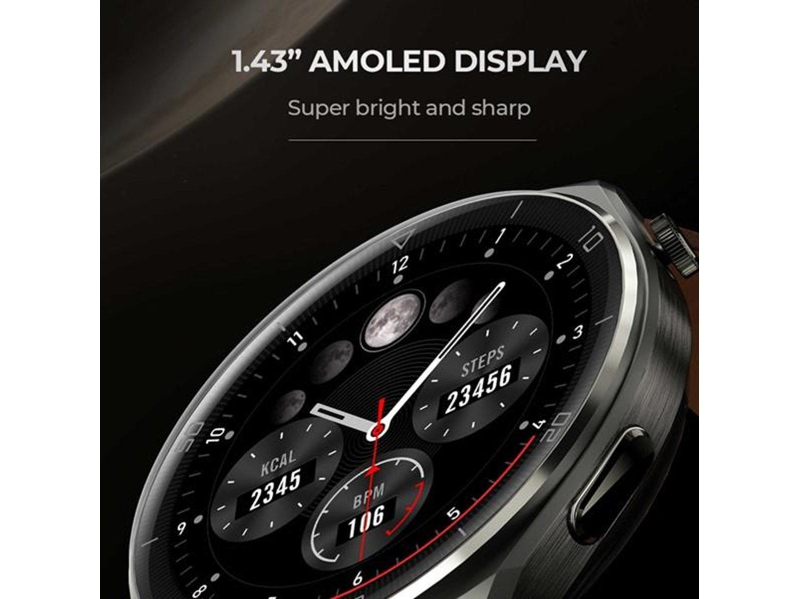 Aukey SW-2U SmartWatch 2 Ultra - Dark Brown Leather