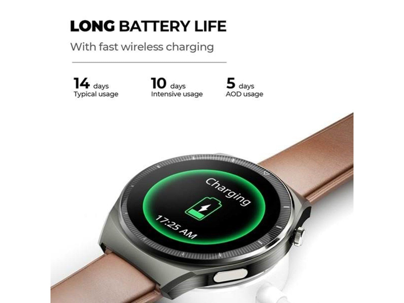Aukey SW-2U SmartWatch 2 Ultra - Dark Brown Leather