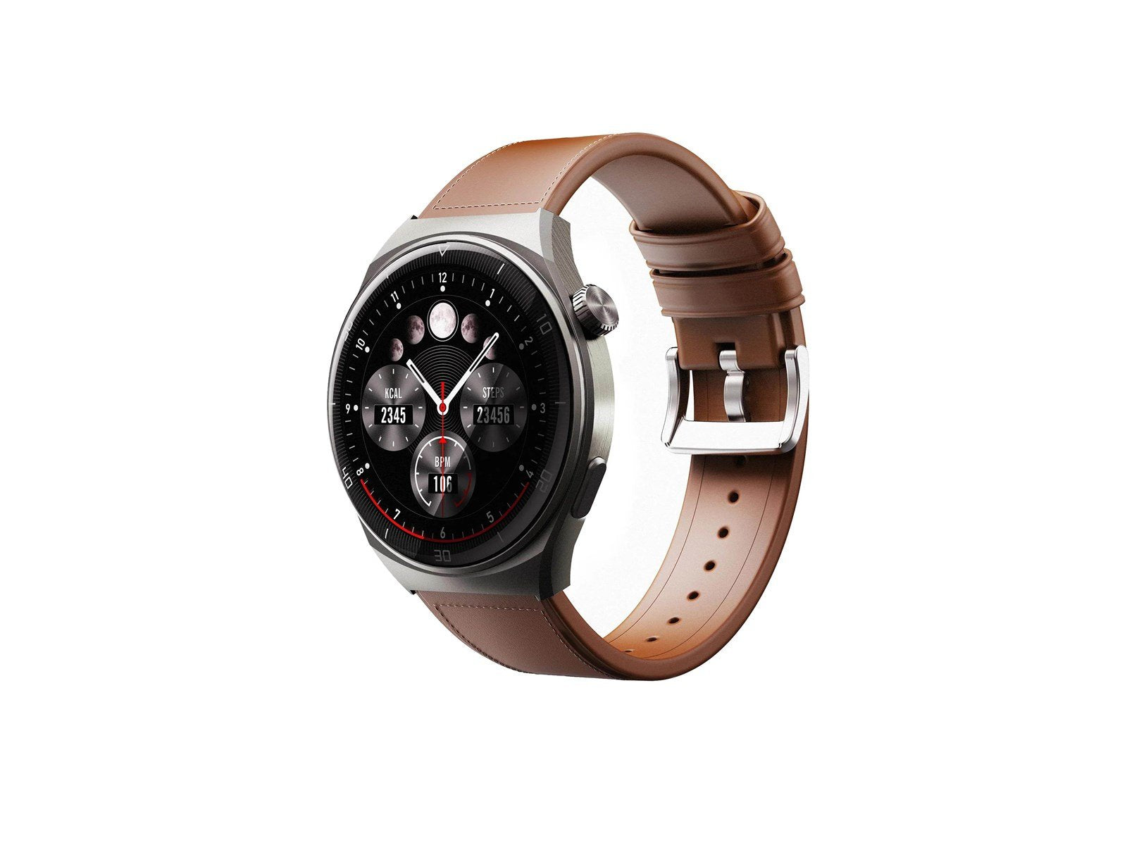 Aukey SW-2U SmartWatch 2 Ultra - Dark Brown Leather