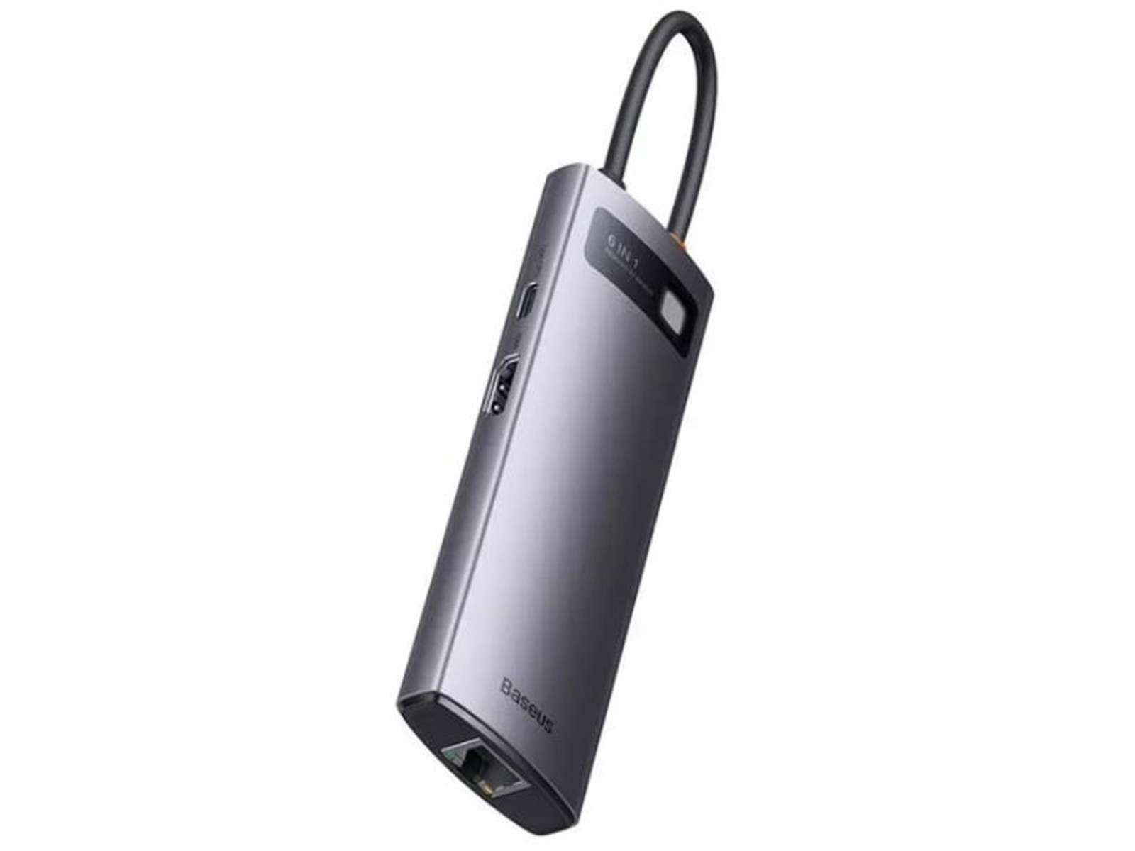 Baseus StarJoy Series 6-in-1 Hub USB-C to HDMI + 3 x USB 3.0 + USB-C PD + RJ45 USB-Hubs - Grau