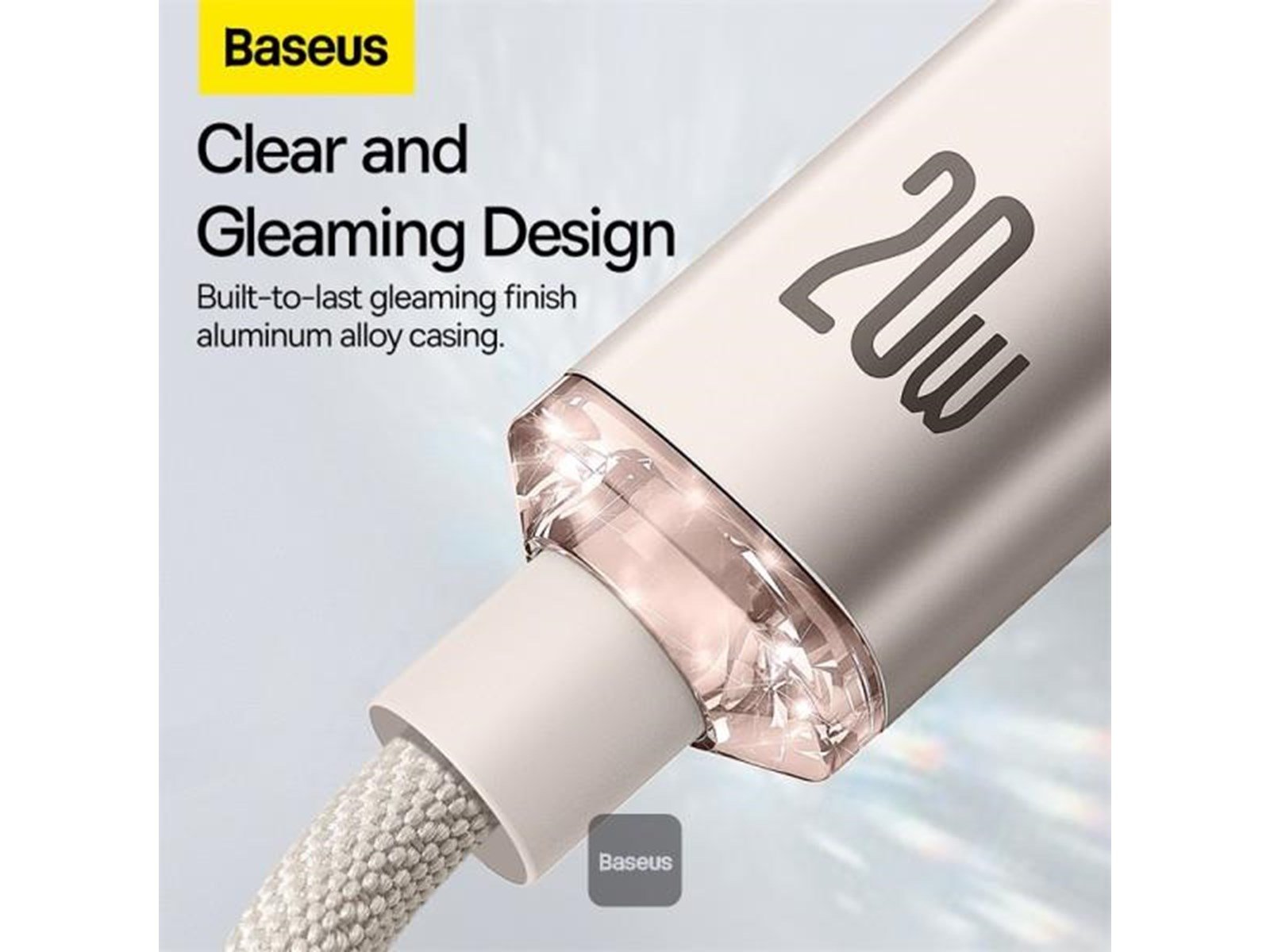 Baseus Crystal Shine USB-C to iP cable 20W 1.2m (pink)