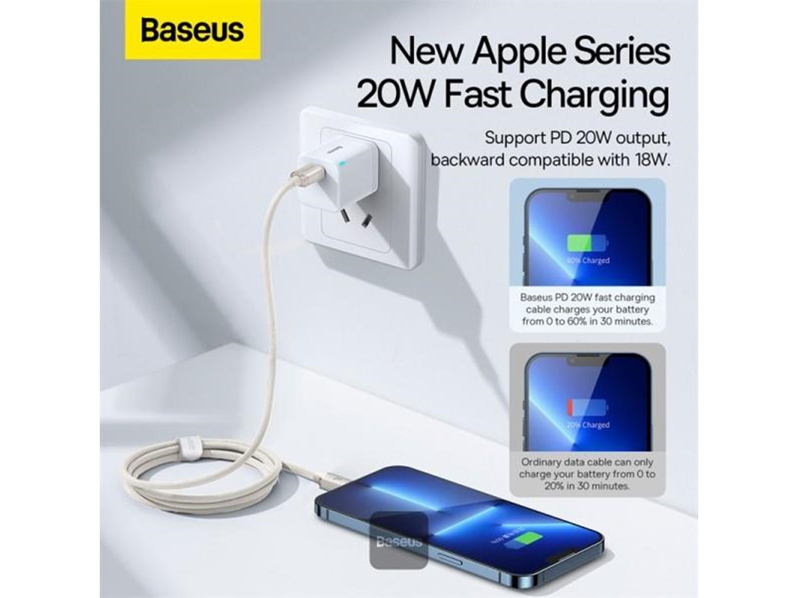Baseus Crystal Shine USB-C to iP cable 20W 1.2m (pink)