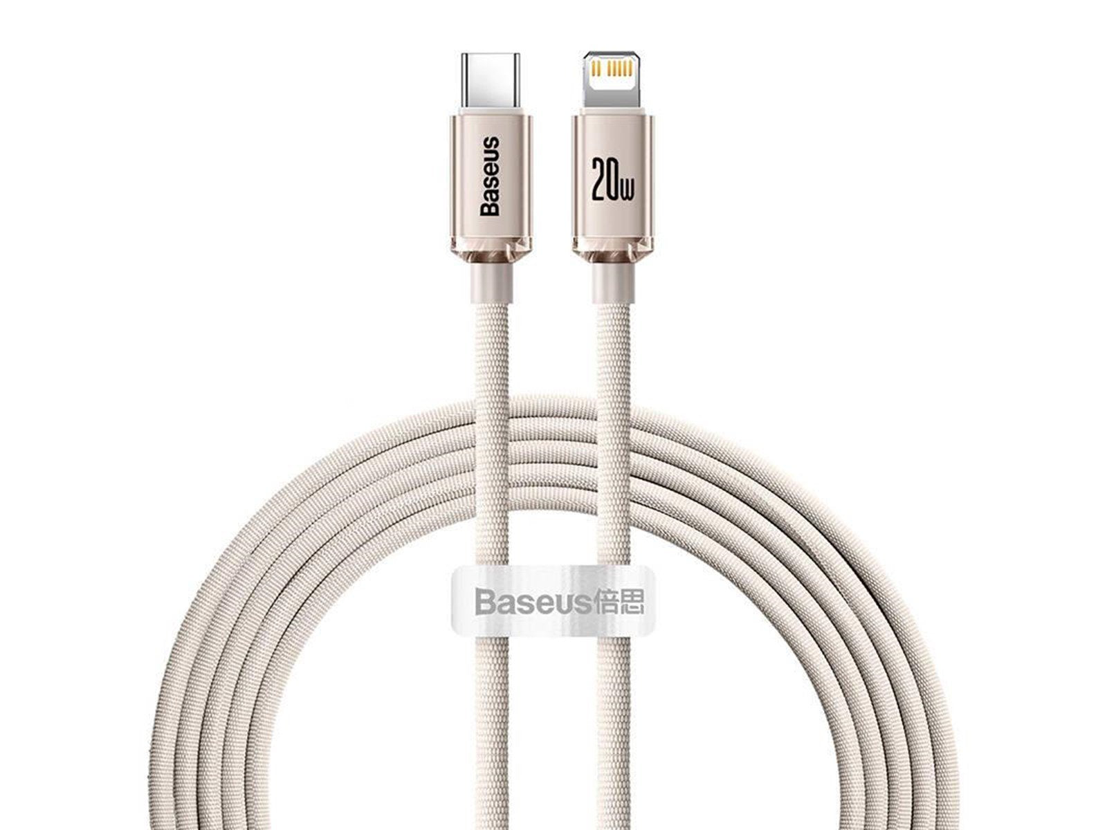 Baseus Crystal Shine USB-C to iP cable 20W 2m (pink)