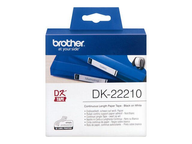 Brother DK-22210 - Etiketten - Rolle (2,9 cm x 30,5 m) - für QL 1050, 1050N, 1060N, 500, 500A, 500BS, 500BW, 550, 560, 5