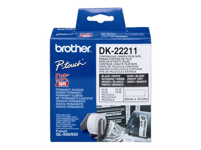 Brother DK-22211 - Etiketten - weiß - Rolle (2,9 cm x 15,2 m) - für QL 1050, 1060, 500, 550, 560, 570, 580, 650, 700, 71