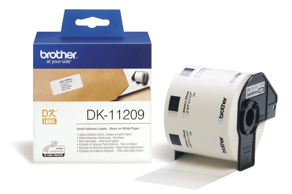 Brother DK-11209 - Adressetiketten 800 ) - für QL 1050, 1060, 500, 550, 560, 570, 580, 650, 700, 710, 720