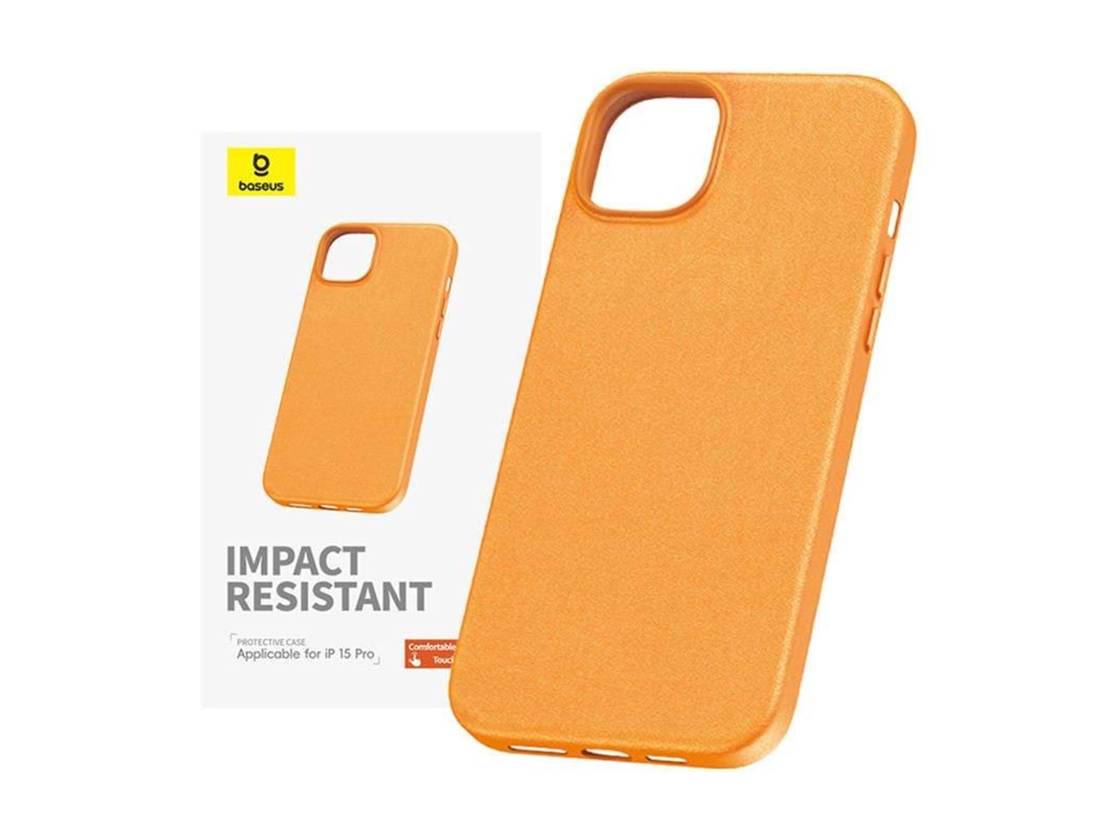 Baseus Phone Case for iPhone 15 ProMax Fauxther Series (Orange)