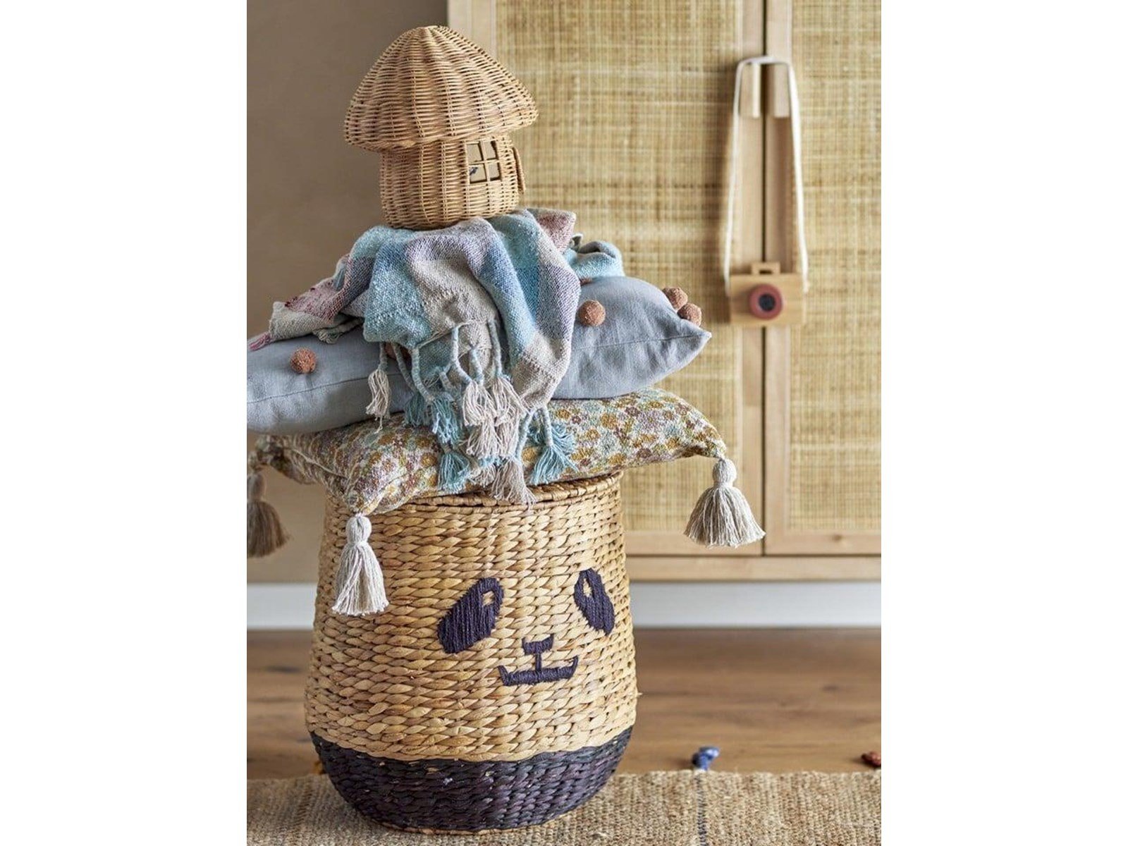 Bloomingville MINI - Youl Basket w/Lid - Nature