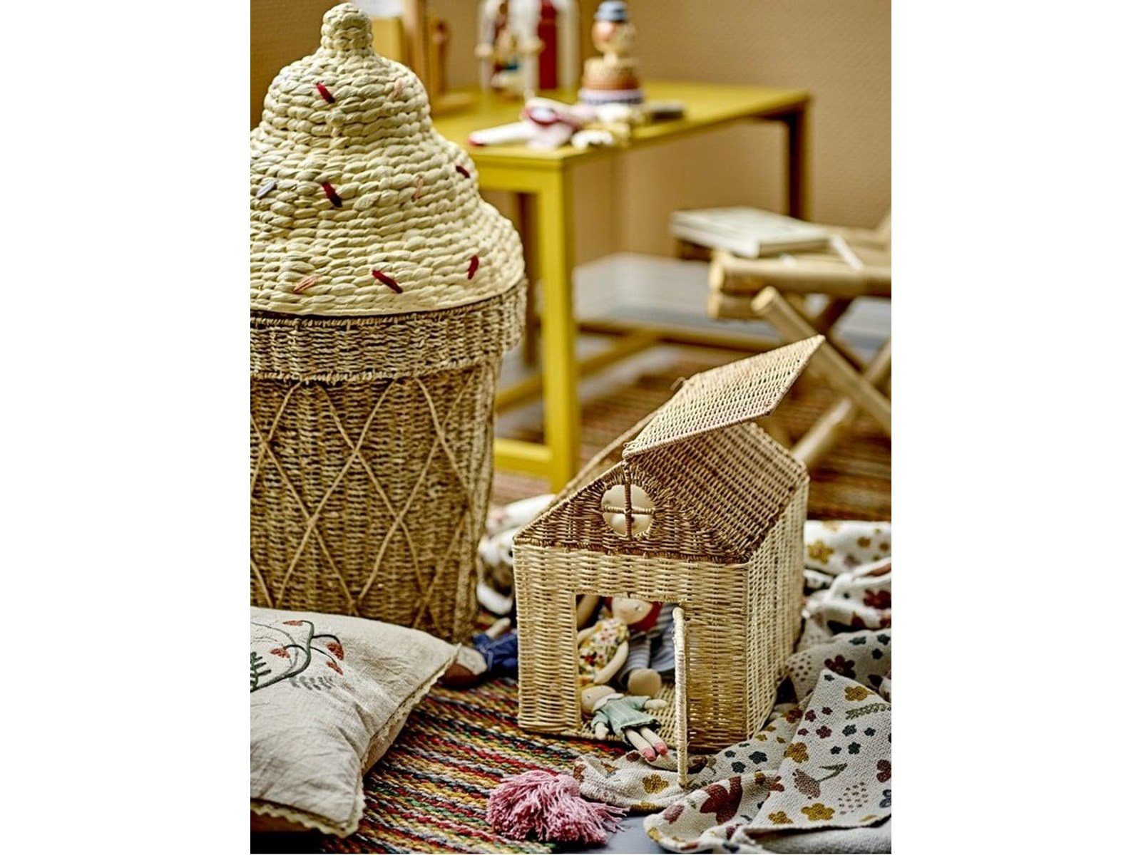 Bloomingville MINI - Cillie Basket w/Lid - Water Hyacinth