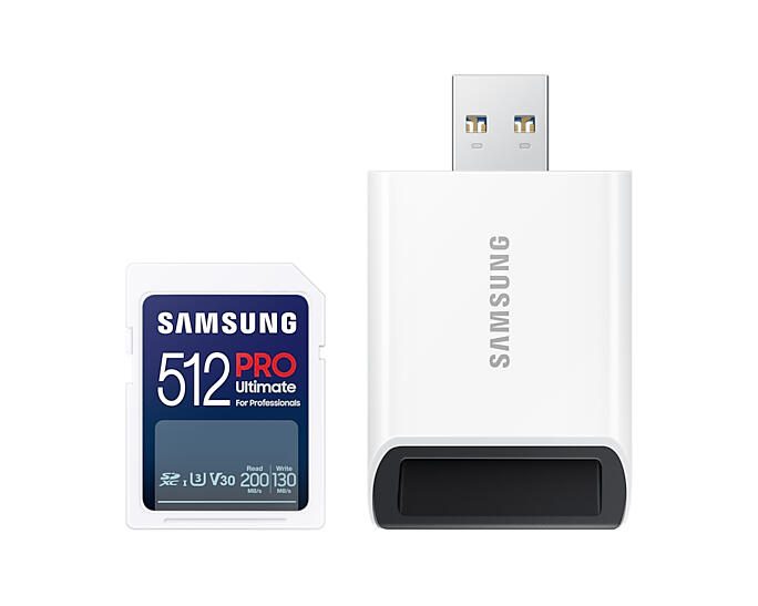 Samsung PRO Ultimate MB-SY512SB Speicherkarte 512 GB mit USB Kartenleser