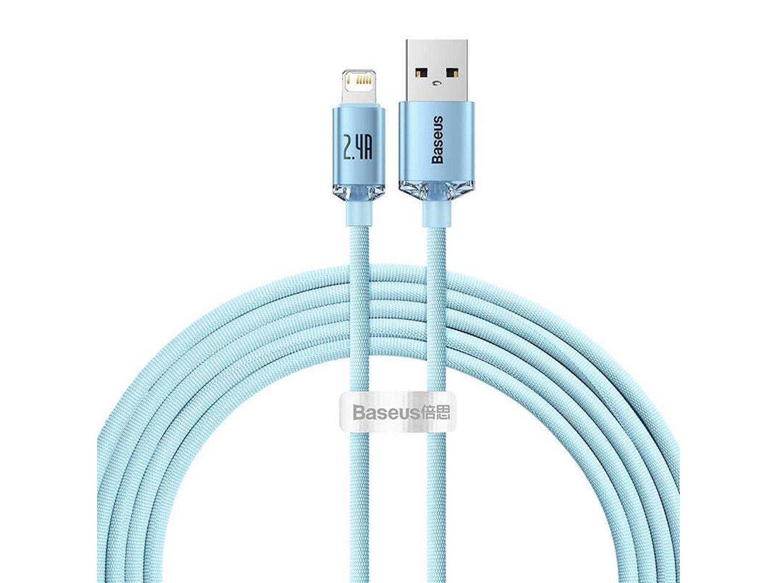 Baseus cable for iP  Crystal Shine 2.4A 2m (blue)