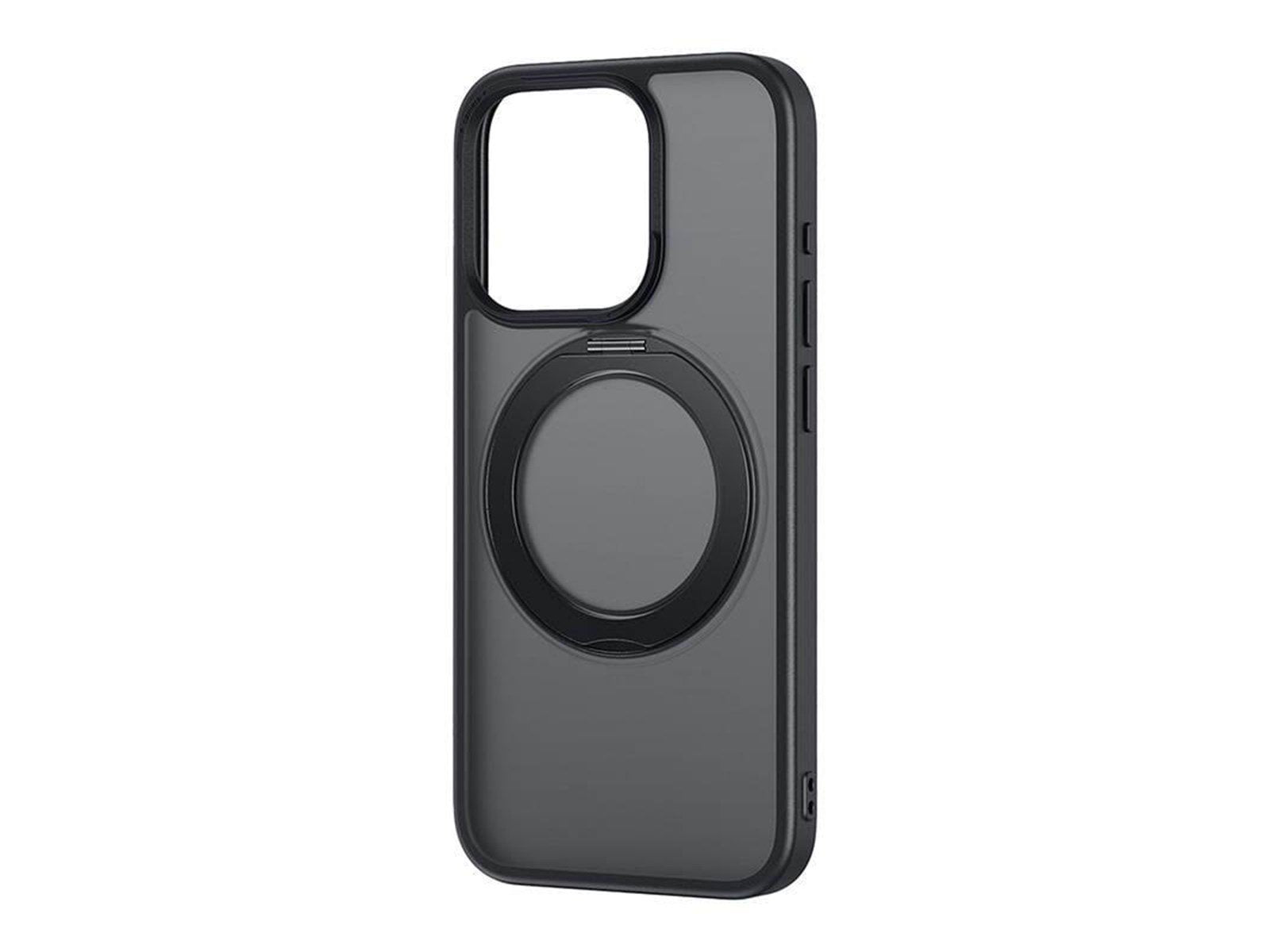 Baseus SkyRing Magnetic case with stand for iP 15 Pro + tempered glass and cleaning kit (black)