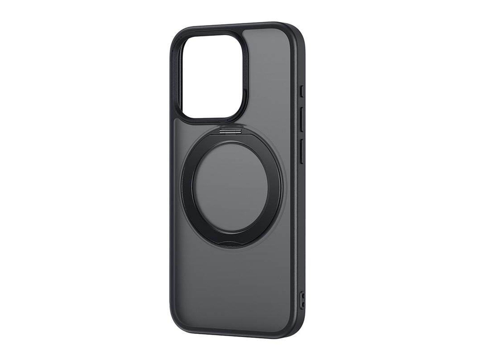 Baseus SkyRing Magnetic case with stand for iP 14 Pro Max + tempered glass and cleaning kit (black)