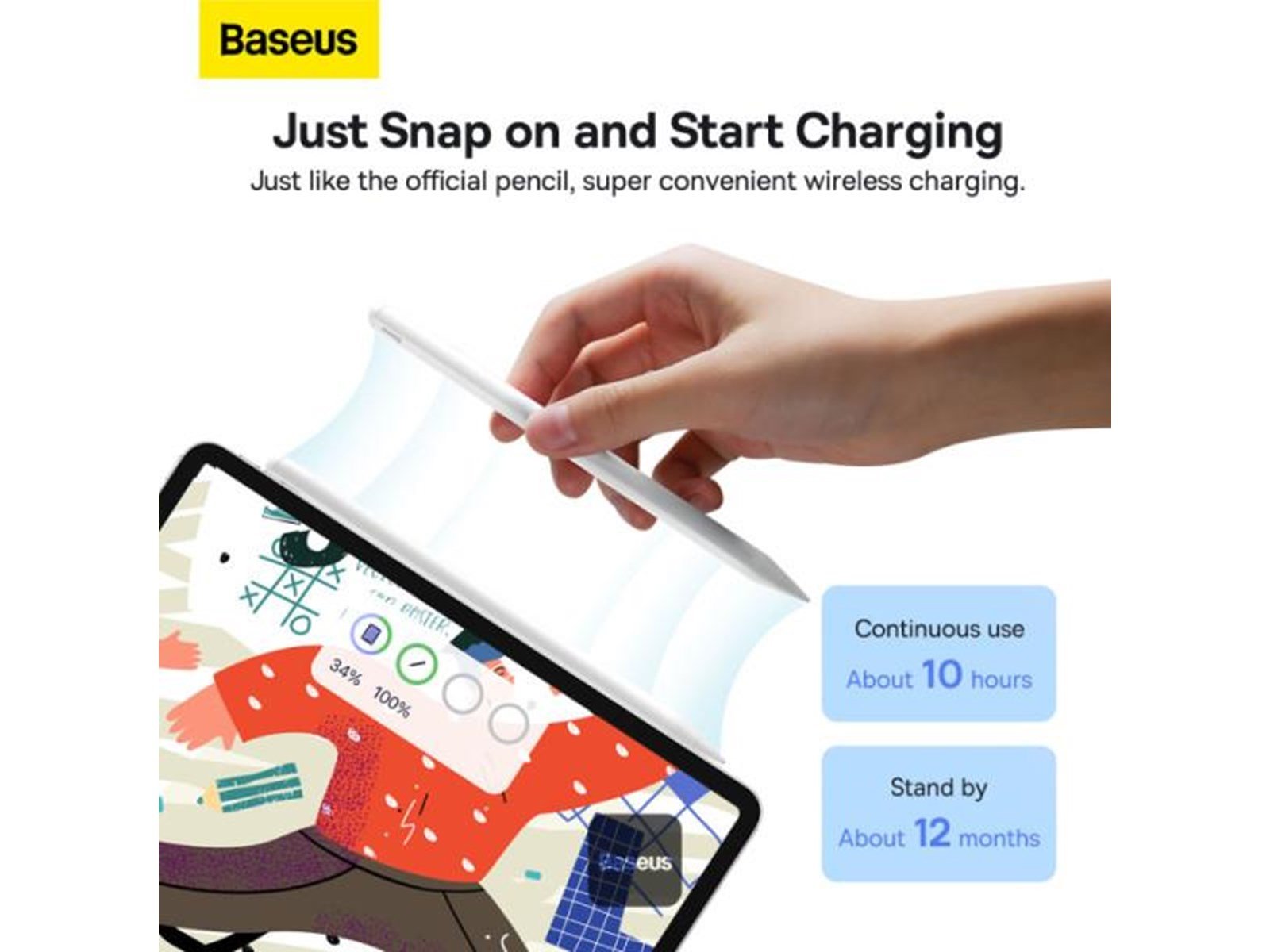 Baseus Smooth Writing 2 Stylus Pen (white)