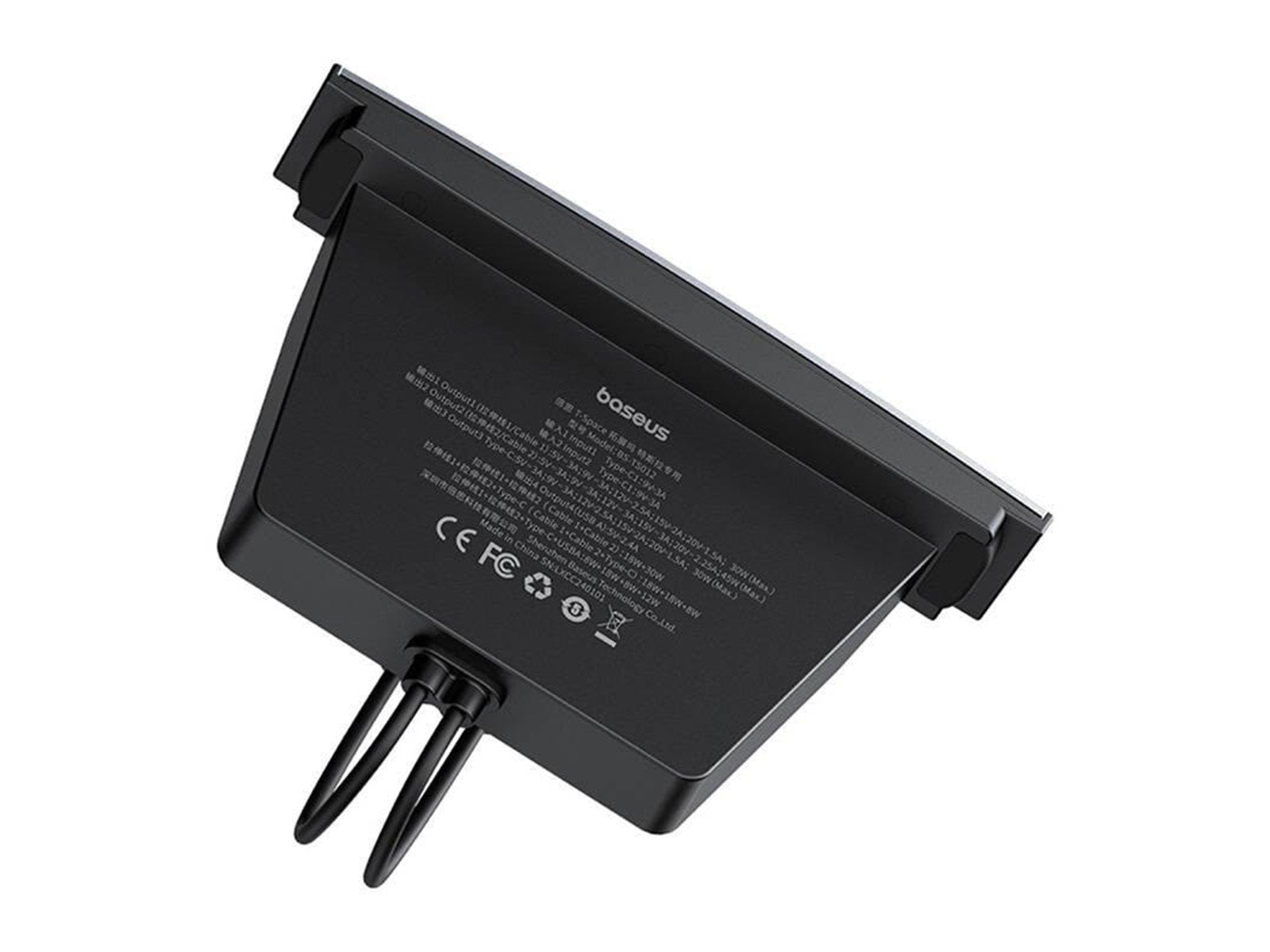 Baseus T-Space hub with USB-C to Lightning cable for Tesla (black)