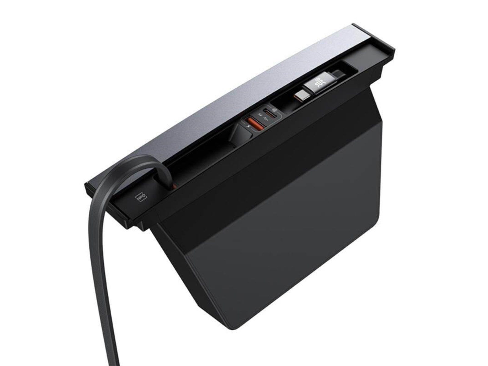 Baseus T-Space hub with USB-C to USB-C cable for Tesla (black)