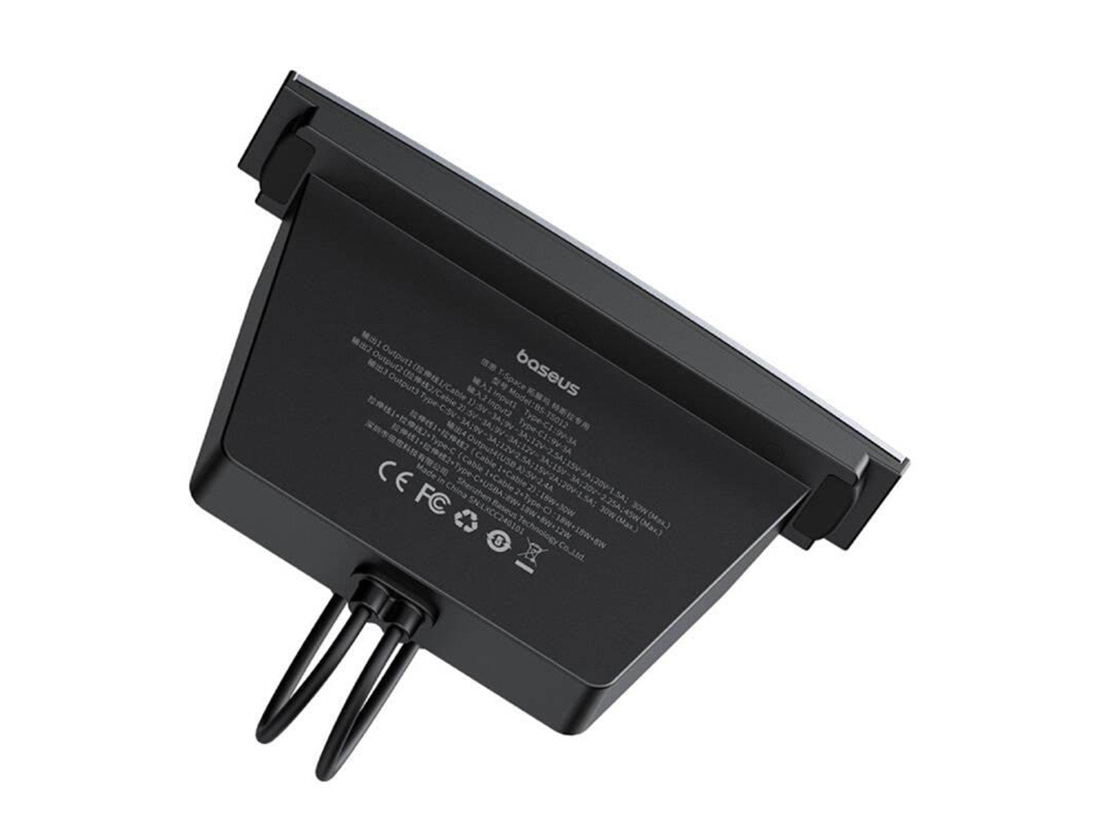 Baseus T-Space hub with USB-C to USB-C cable for Tesla (black)