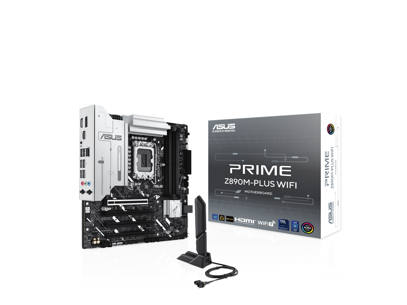 ASUS PRIME Z890M-PLUS WIFI Mainboard - Intel Z890 - Intel LGA1851 socket - DDR5 RAM - Micro-ATX